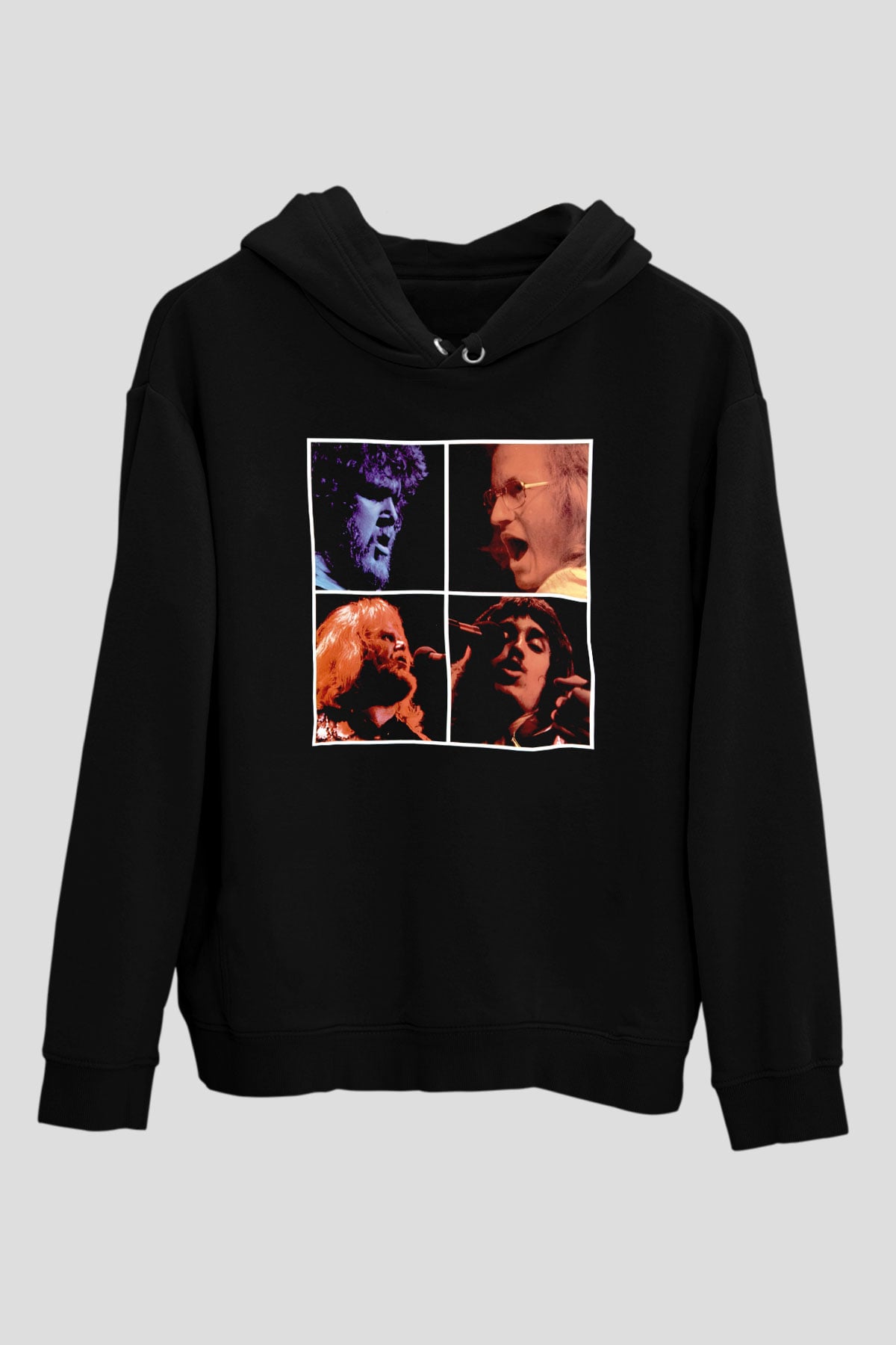 Bachman-Turner Overdrive Siyah Unisex Kapüşonlu Sweatshirt