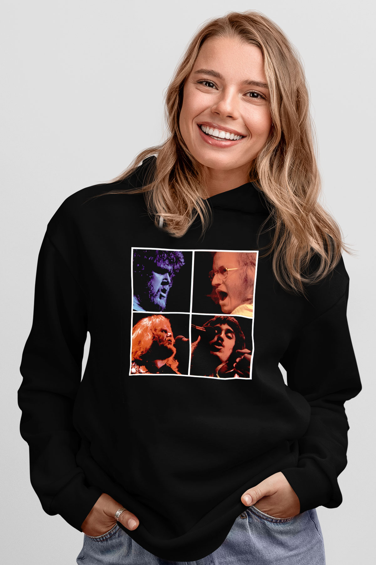 Bachman-Turner Overdrive Siyah Unisex Kapüşonlu Sweatshirt