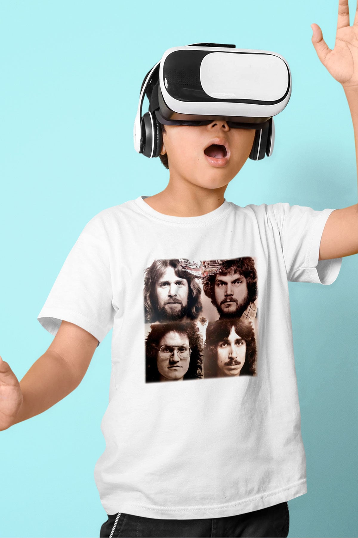 BachmanTurner Overdrive Baskılı Beyaz Unisex Çocuk Tişört