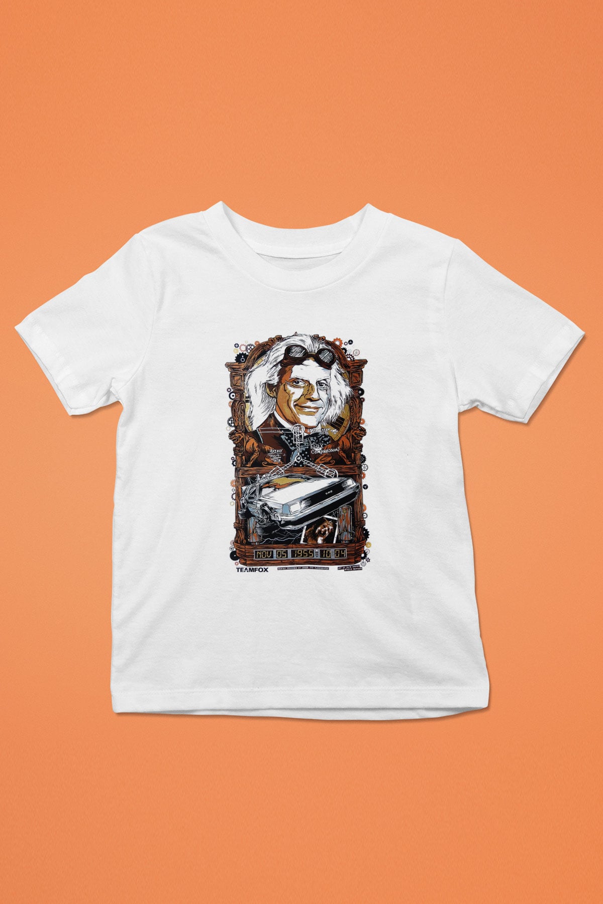Back to the future Geleceğe Dönüş Baskılı Beyaz Unisex Çocuk Tişört