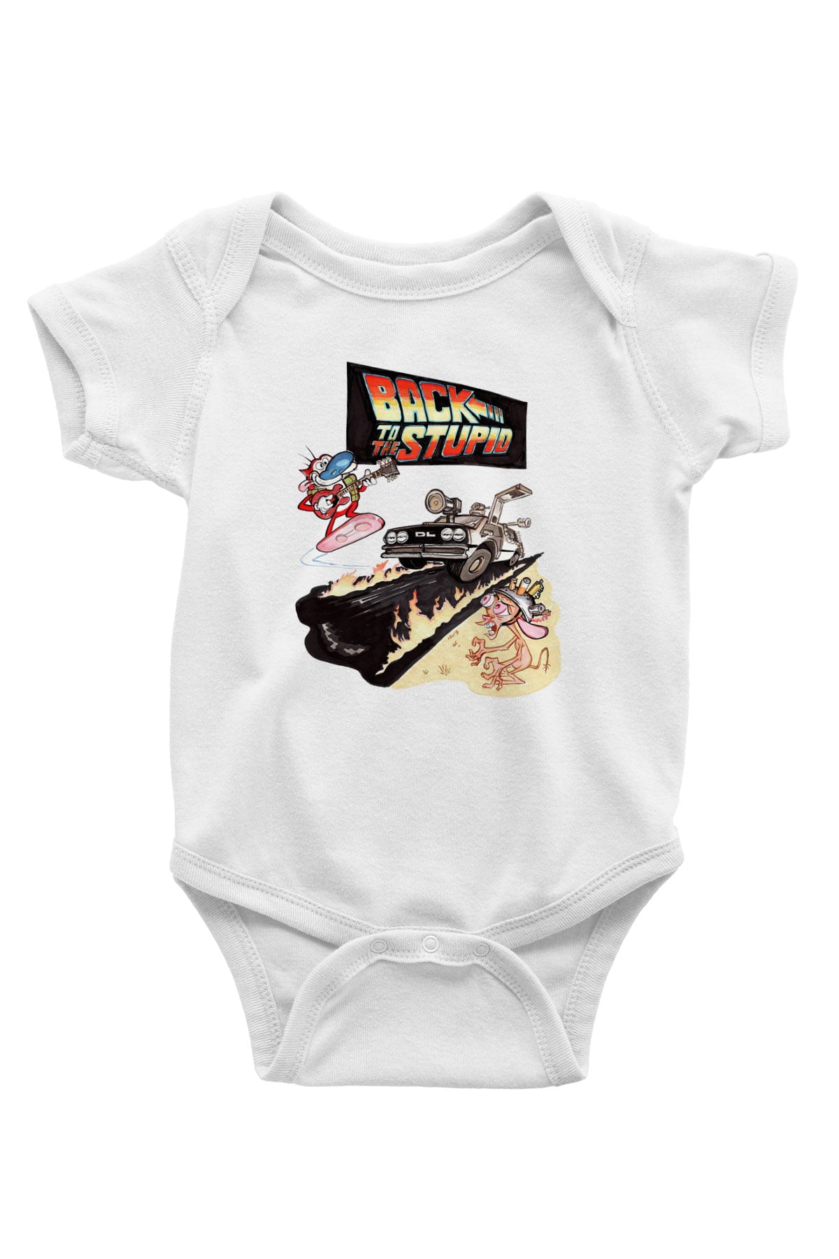 Back to the future Geleceğe Dönüş Baskılı Beyaz Unisex Bebek Body - Zıbın