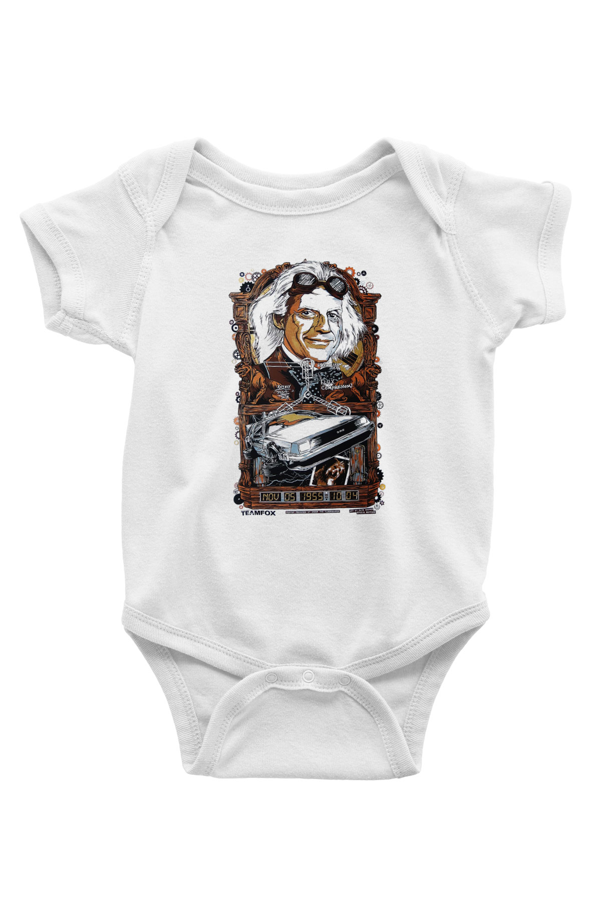 Back to the future Geleceğe Dönüş Baskılı Beyaz Unisex Bebek Body - Zıbın