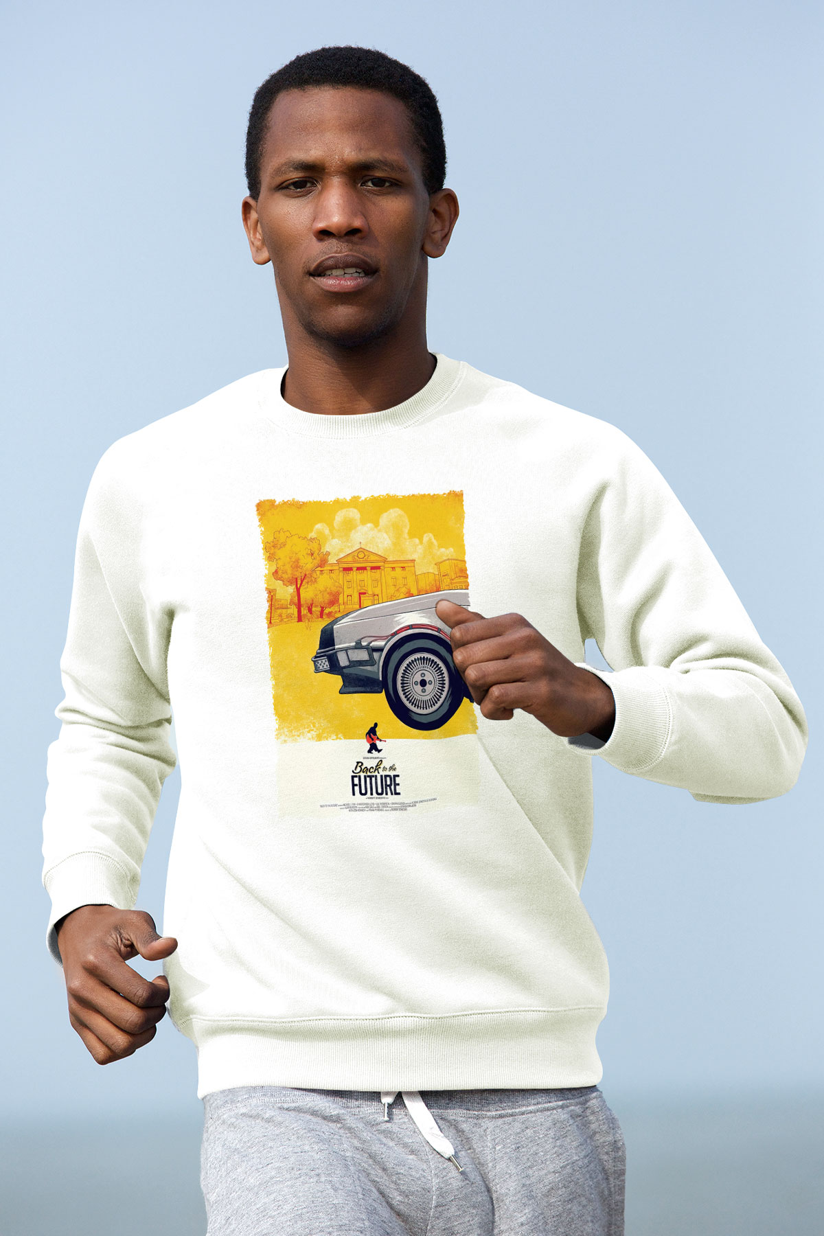 Back to the Future Geleceğe Dönüş Beyaz Unisex Sweatshirt