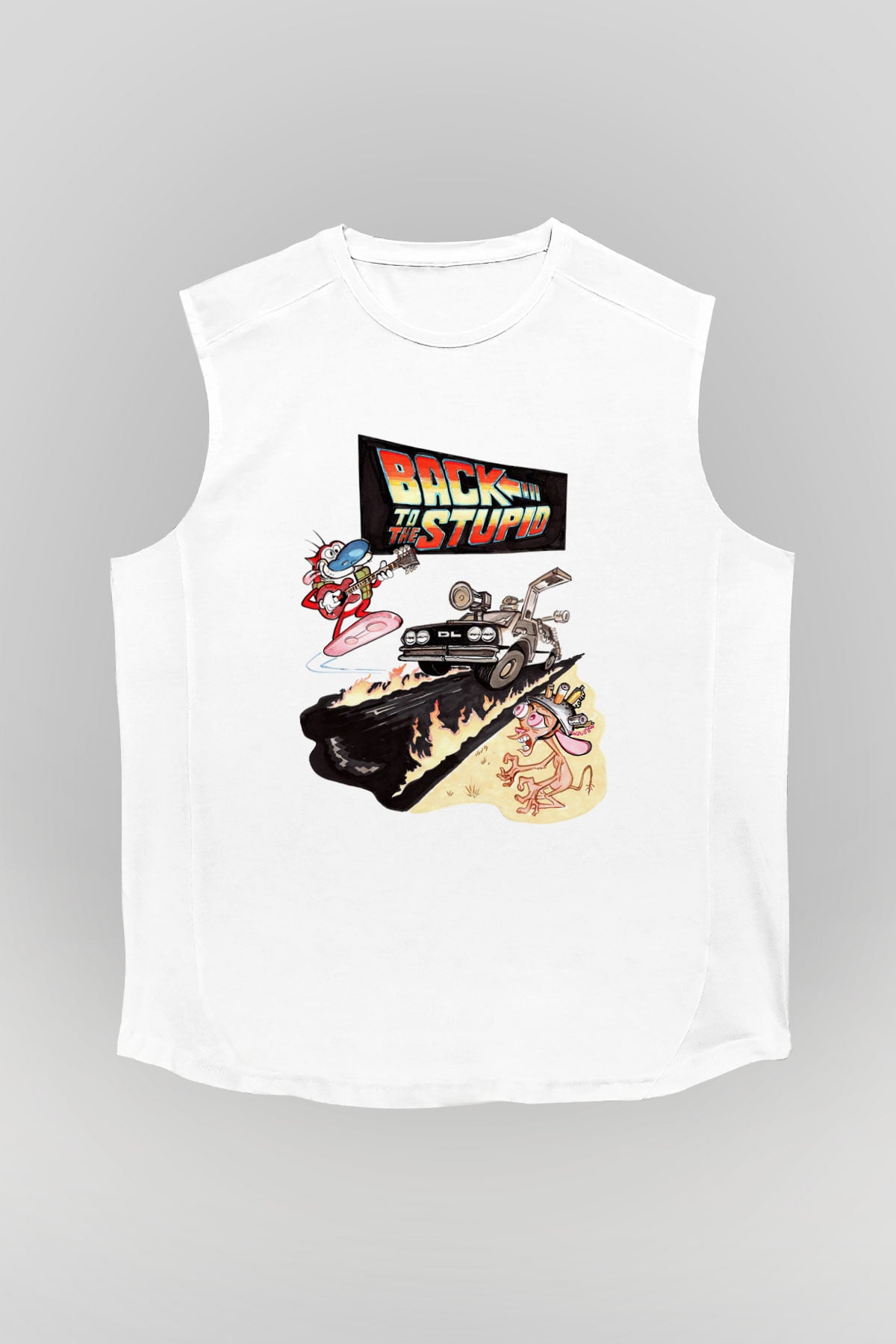 Back to the future Geleceğe Dönüş Beyaz Unisex Kolsuz Tişört