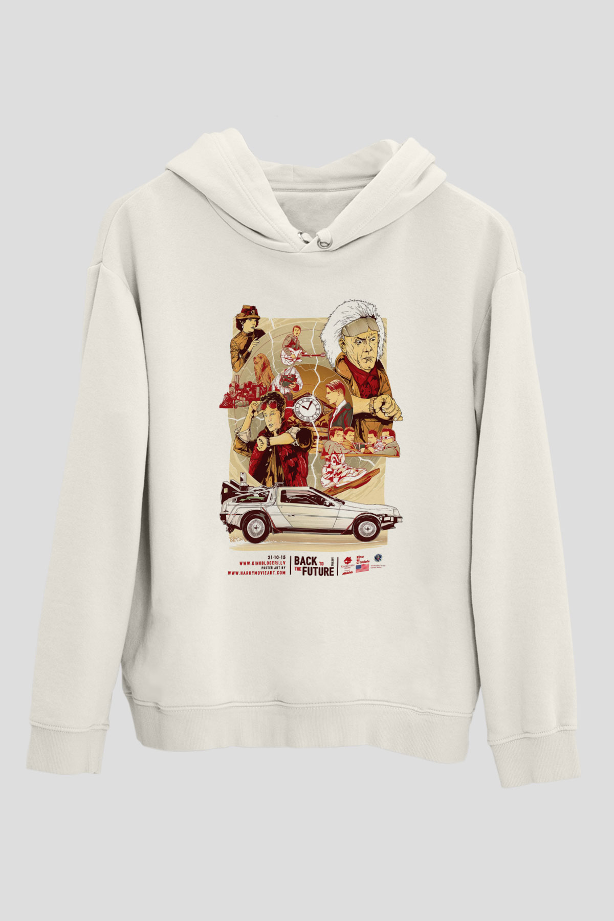 Back to the future Geleceğe Dönüş Beyaz Unisex Kapşonlu Sweatshirt