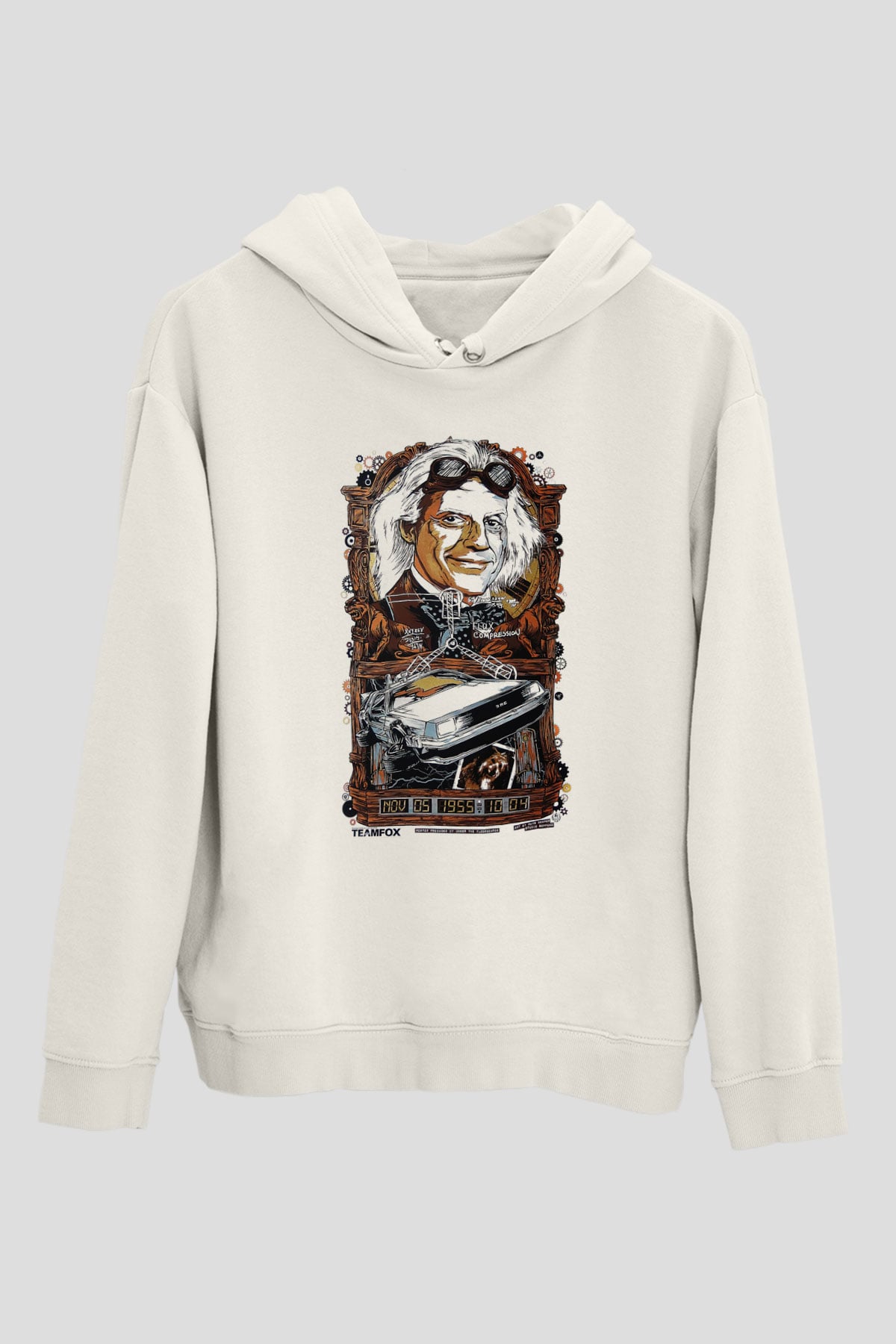 Back to the future Geleceğe Dönüş Beyaz Unisex Kapşonlu Sweatshirt