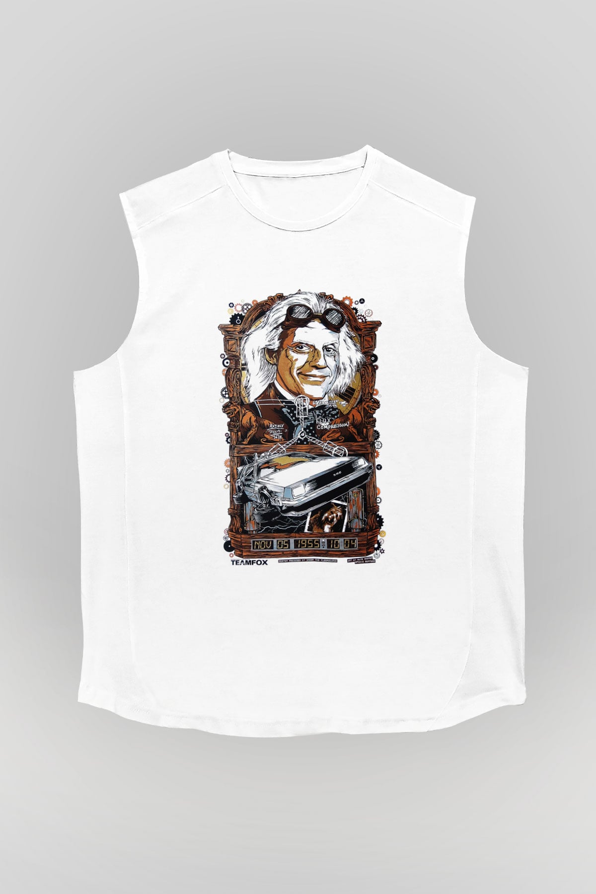 Back to the future Geleceğe Dönüş Beyaz Unisex Kolsuz Tişört