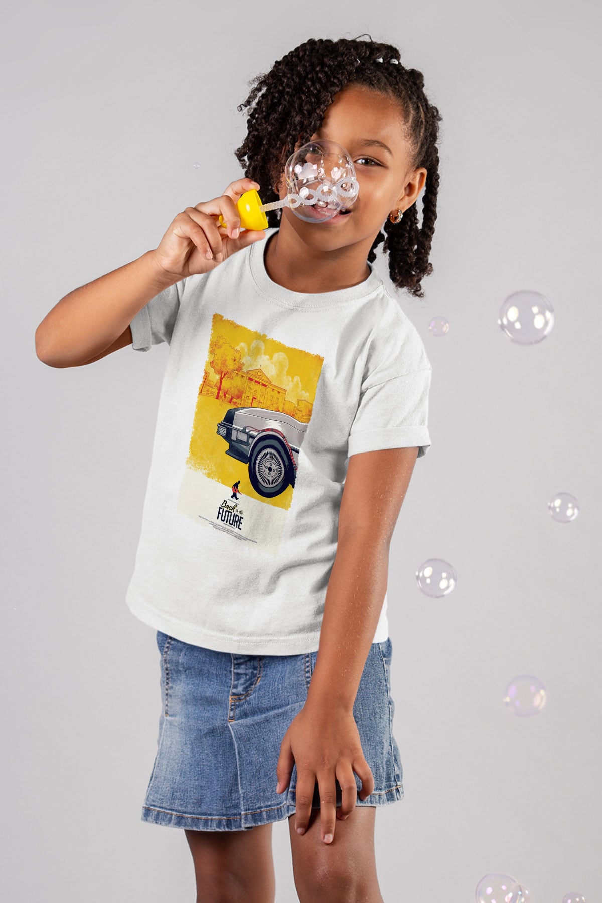 Back to the Future Geleceğe Dönüş Beyaz Unisex Çocuk Tişört