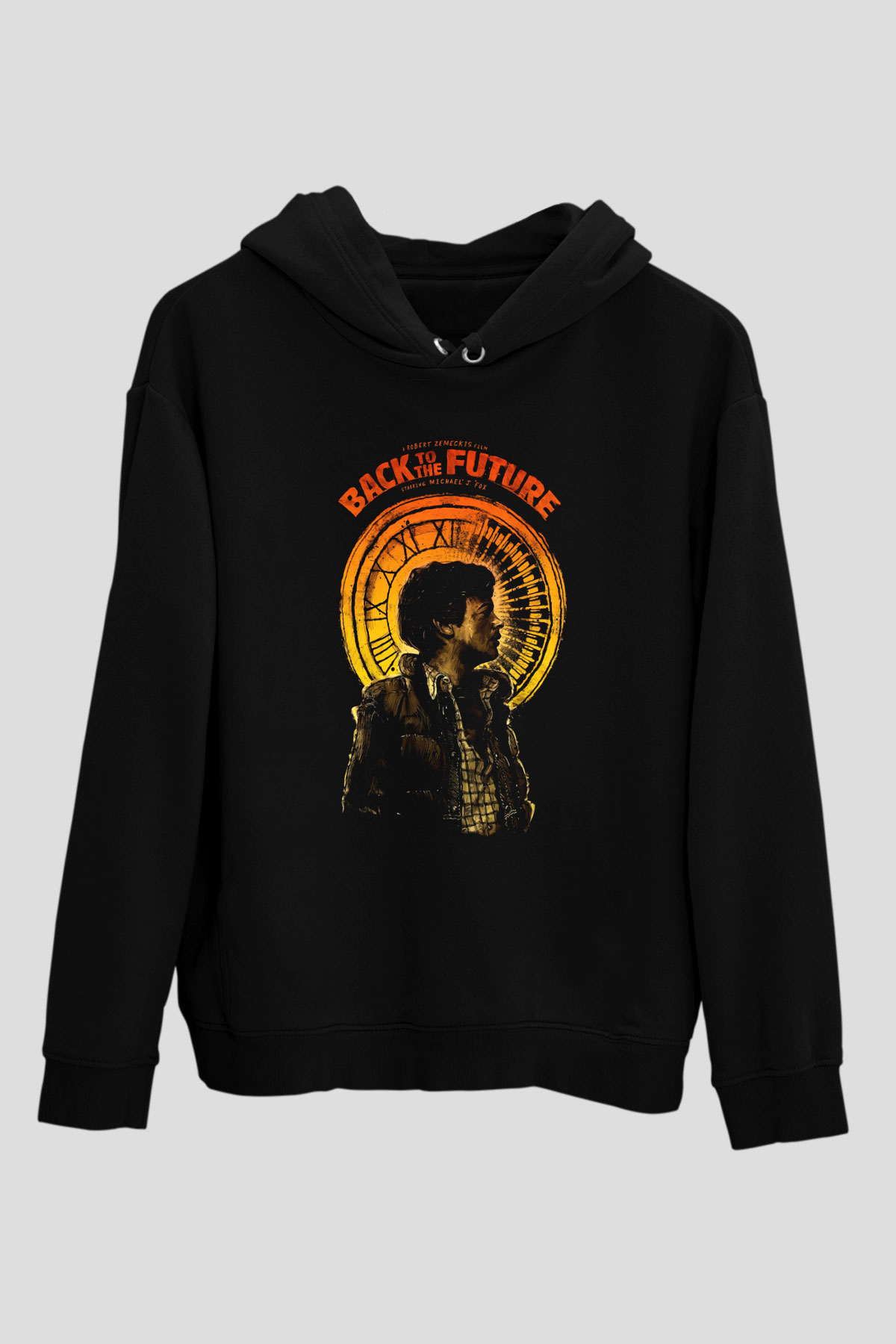 Back to the Future Geleceğe Dönüş Siyah Unisex Kolsuz Tişört