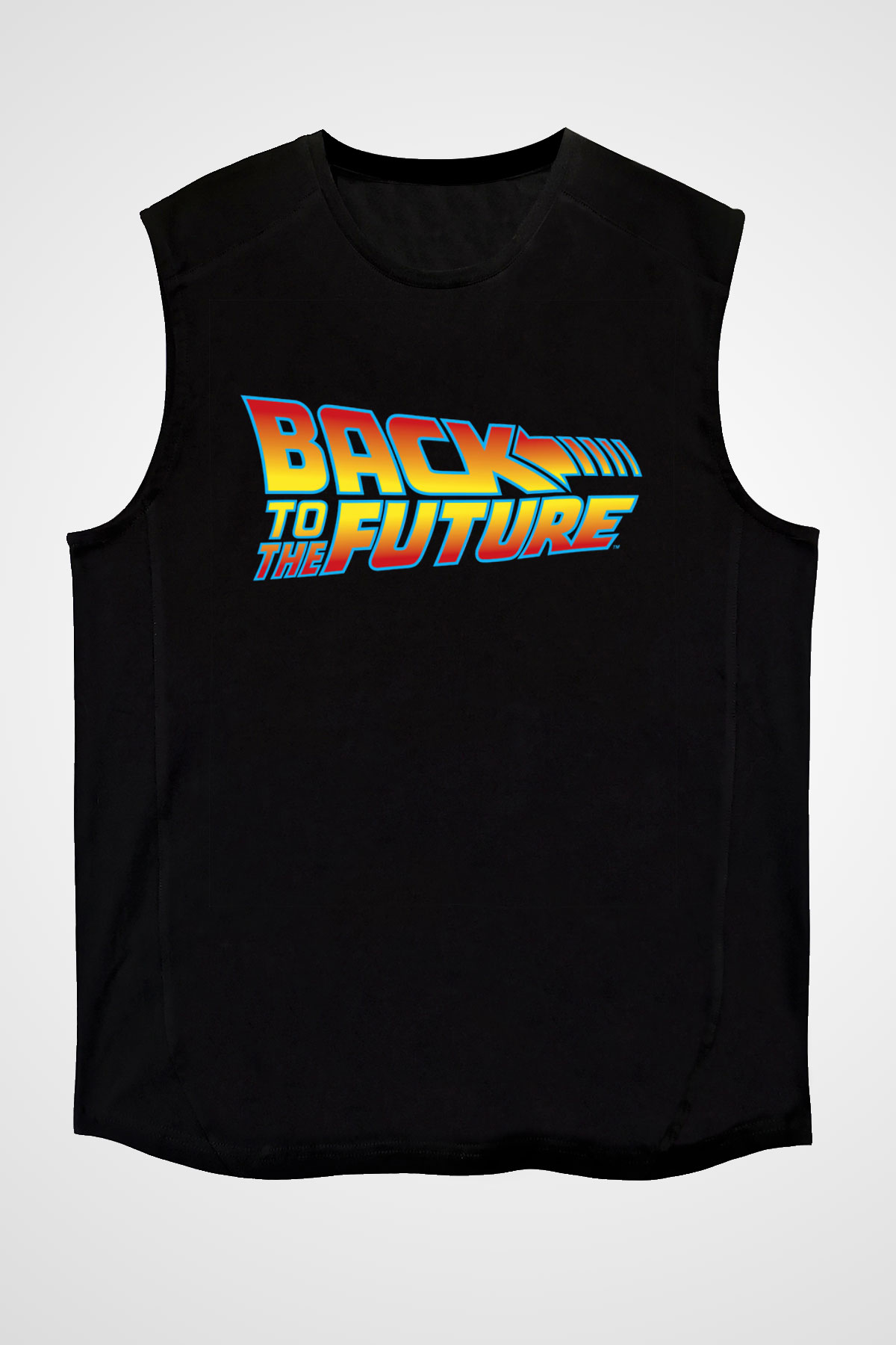 Back to the Future Geleceğe Dönüş Siyah Unisex Kolsuz Tişört