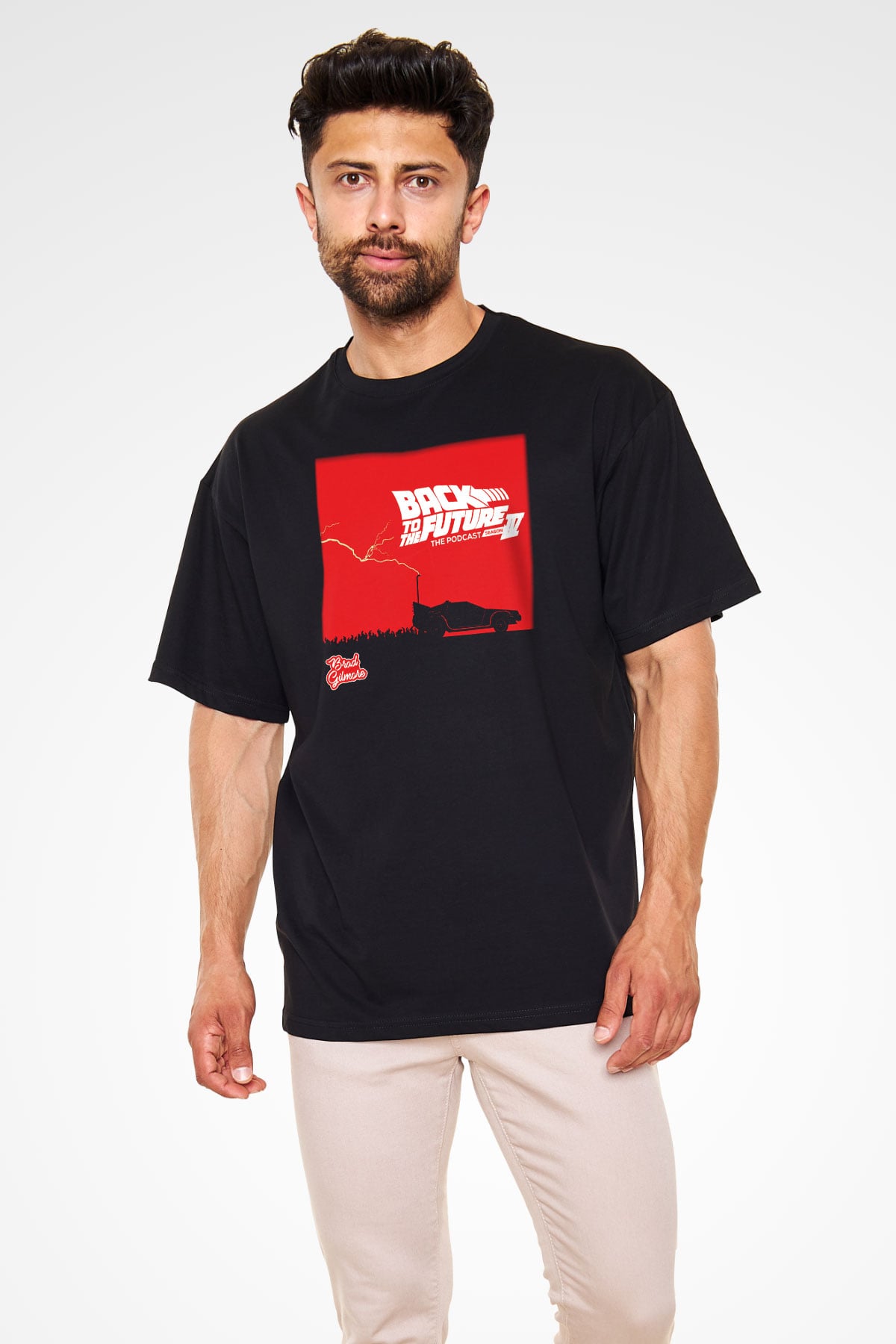 Back to the future Geleceğe Dönüş Siyah Unisex Oversize Tişört