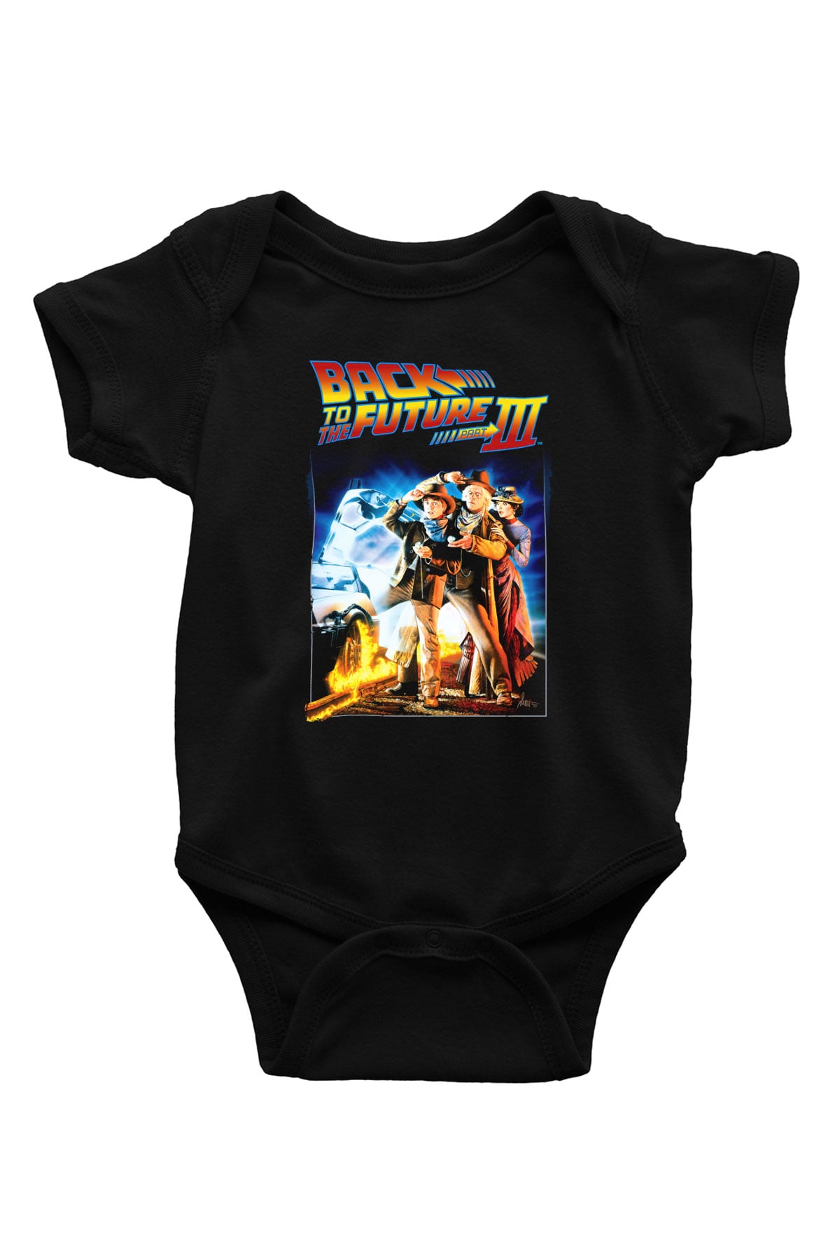 Back to the Future Geleceğe Dönüş Siyah Bebek Body - Zıbın