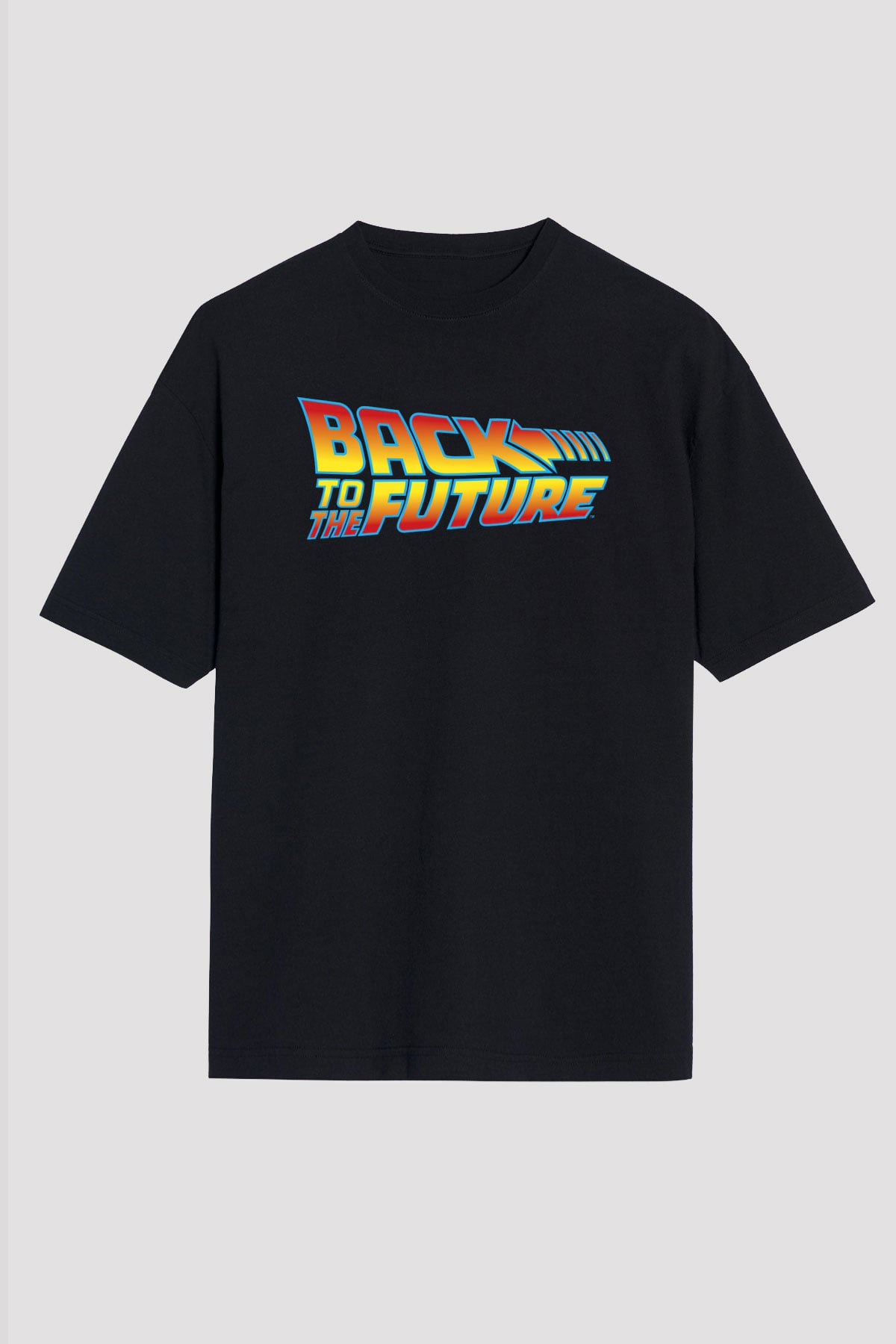 Back to the Future Geleceğe Dönüş Siyah Unisex Oversize Tişört T-Shirt
