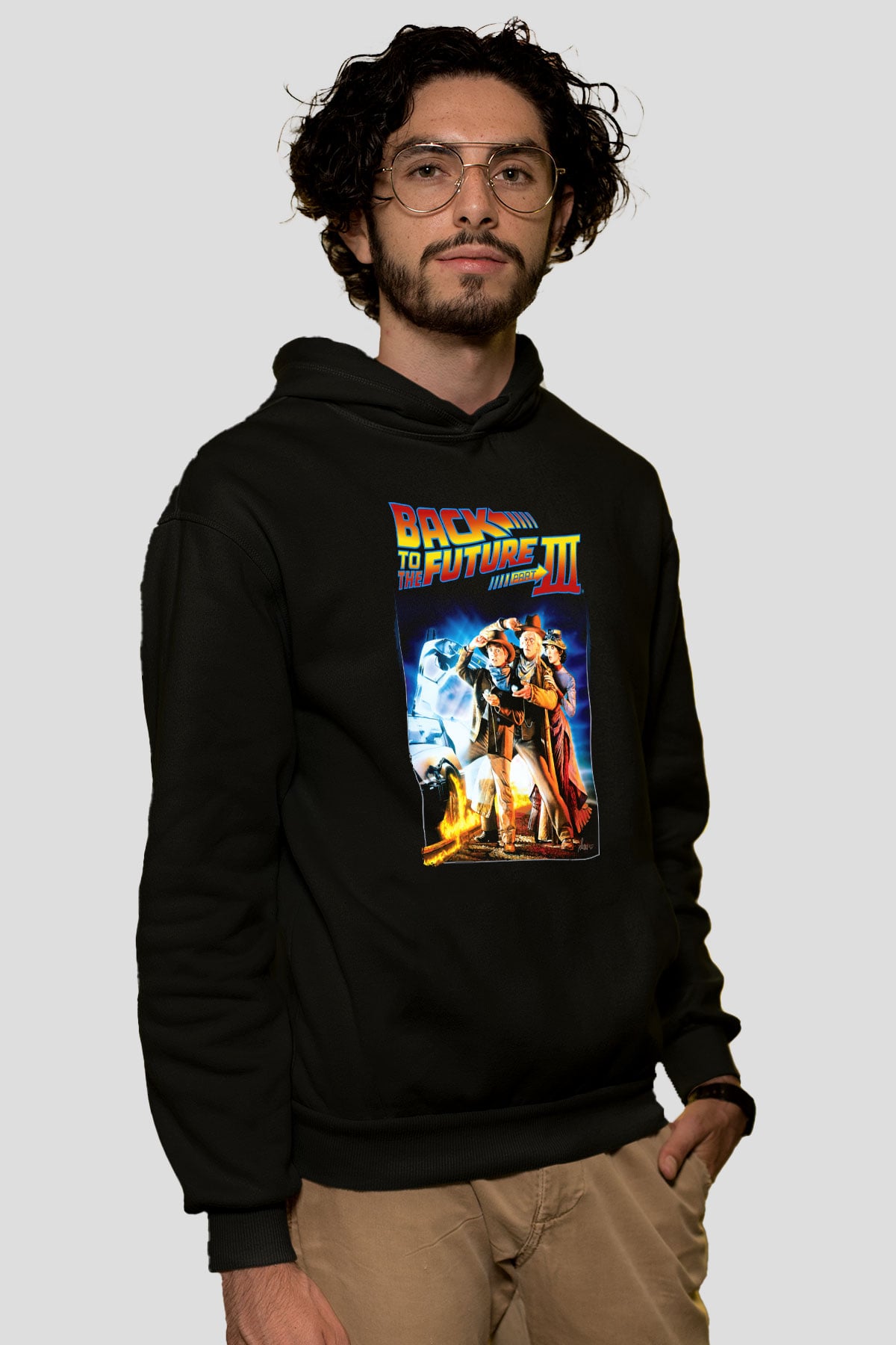 Back to the Future Geleceğe Dönüş Siyah Unisex Hoodie