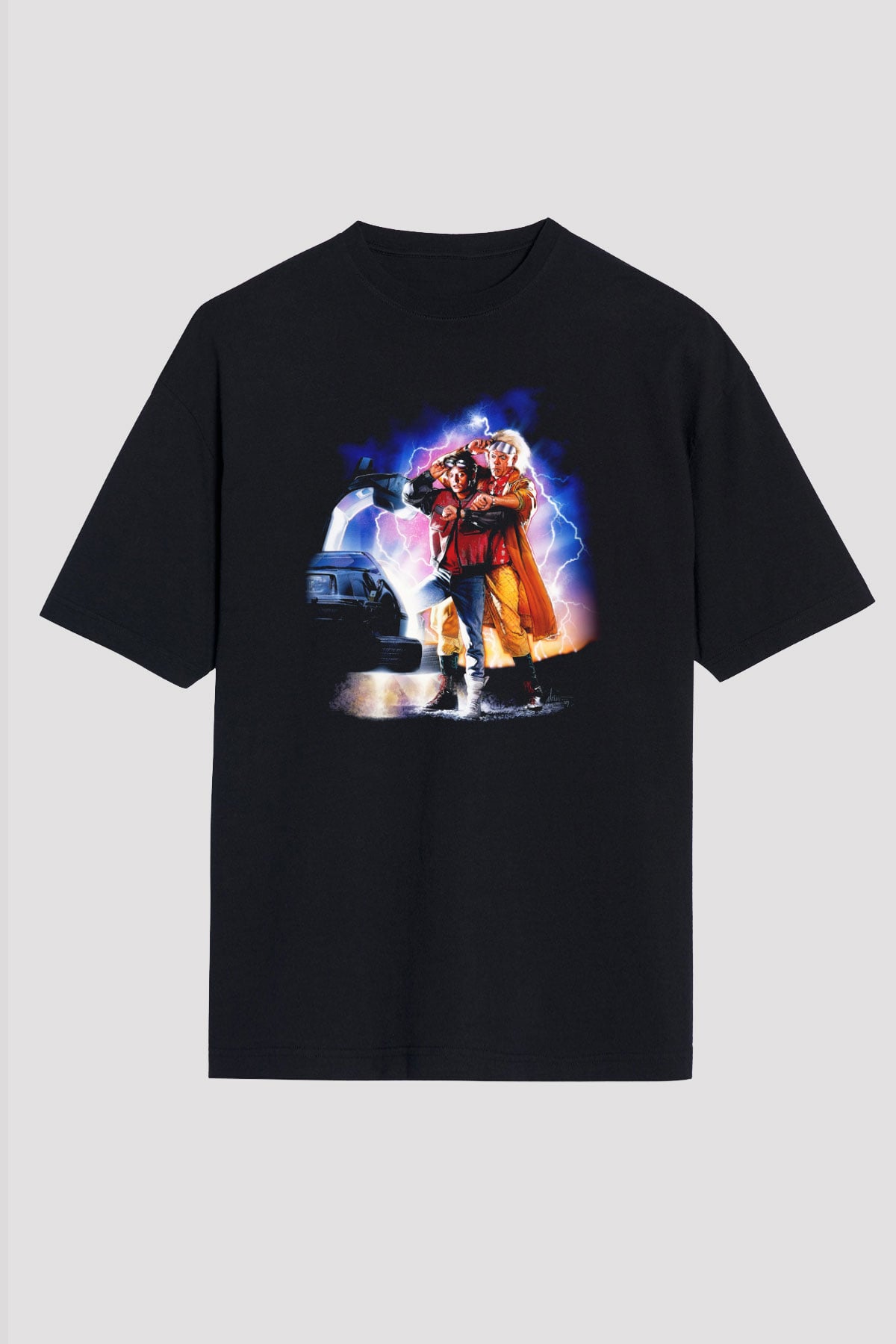 Back to the future Geleceğe Dönüş Siyah Unisex Oversize Tişört