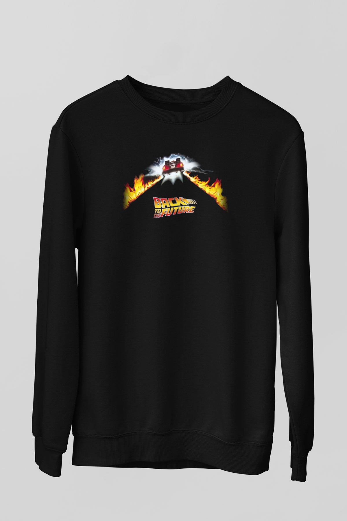 Back to the Future Geleceğe Dönüş Siyah Unisex Sweatshirt