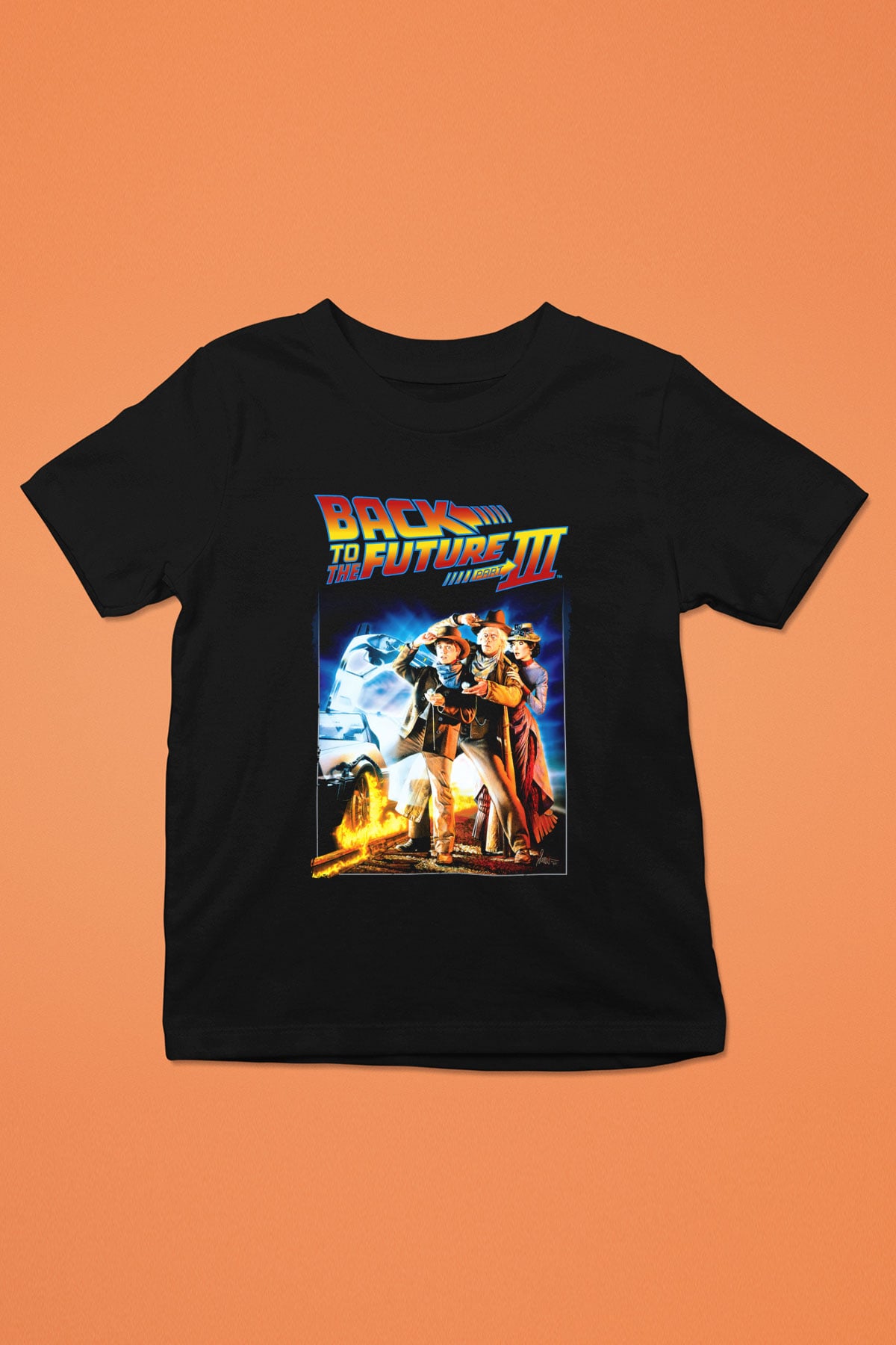 Back to the Future Geleceğe Dönüş Siyah Unisex Çocuk Tişört