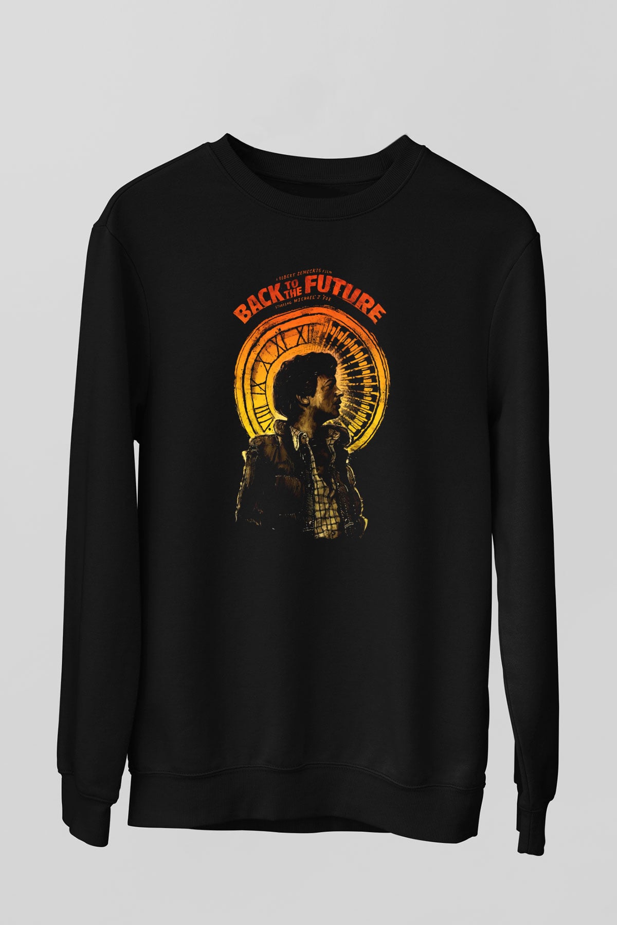 Back to the future Geleceğe Dönüş Siyah Unisex Sweatshirt
