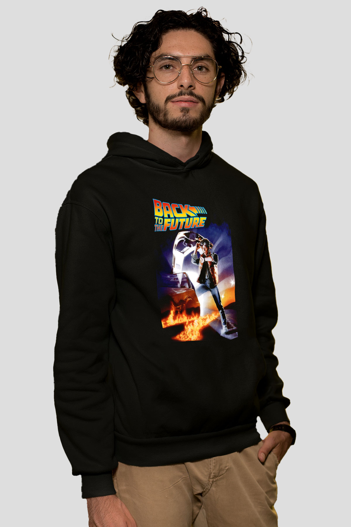 Back to the Future Geleceğe Dönüş Siyah Unisex Hoodie