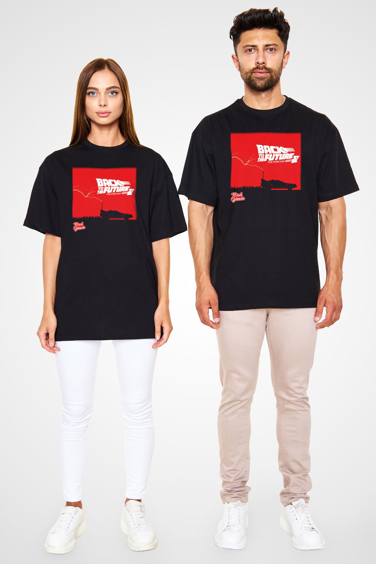 Back to the future Geleceğe Dönüş Siyah Unisex Oversize Tişört