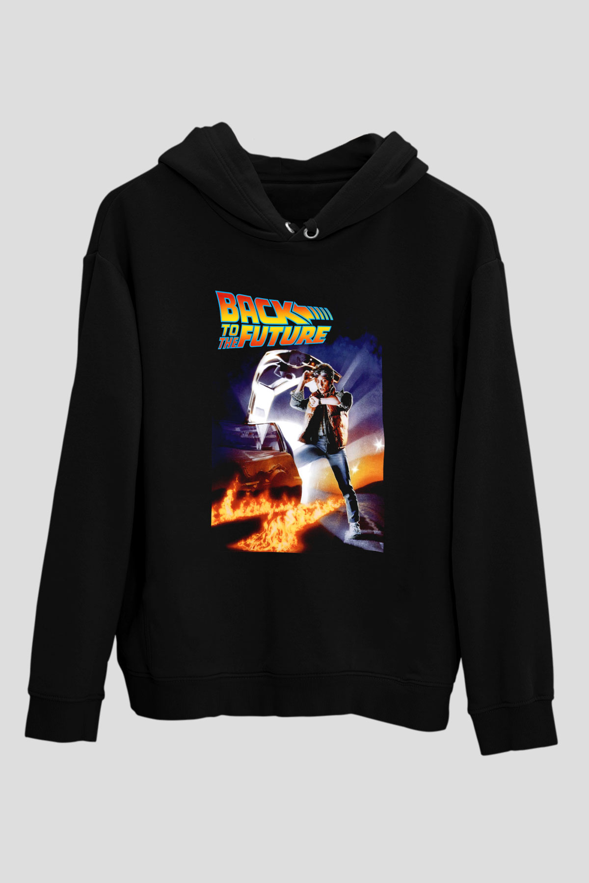 Back to the Future Geleceğe Dönüş Siyah Unisex Hoodie