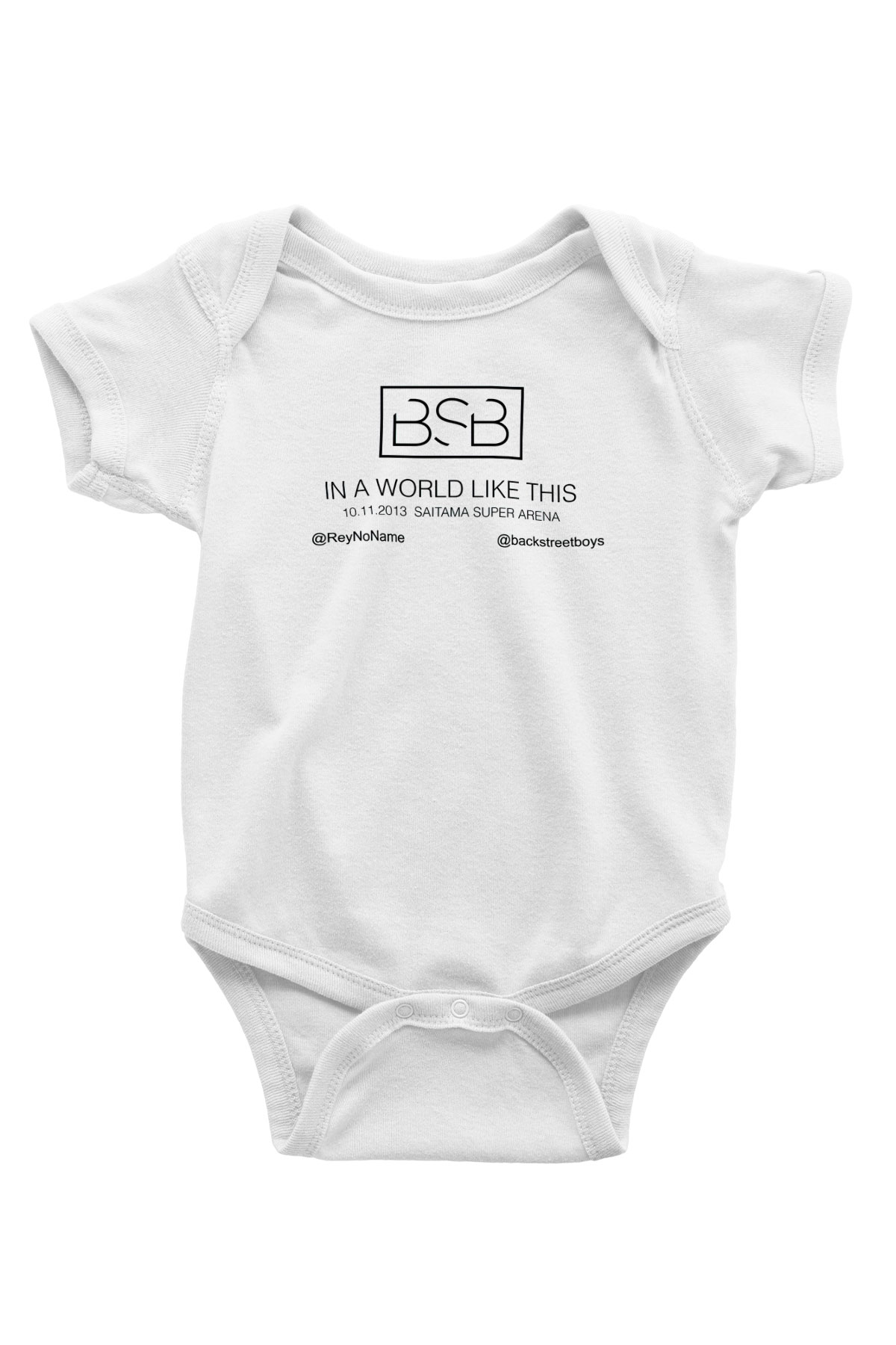 Backstreet Boys Baskılı Beyaz Unisex Bebek Body - Zıbın