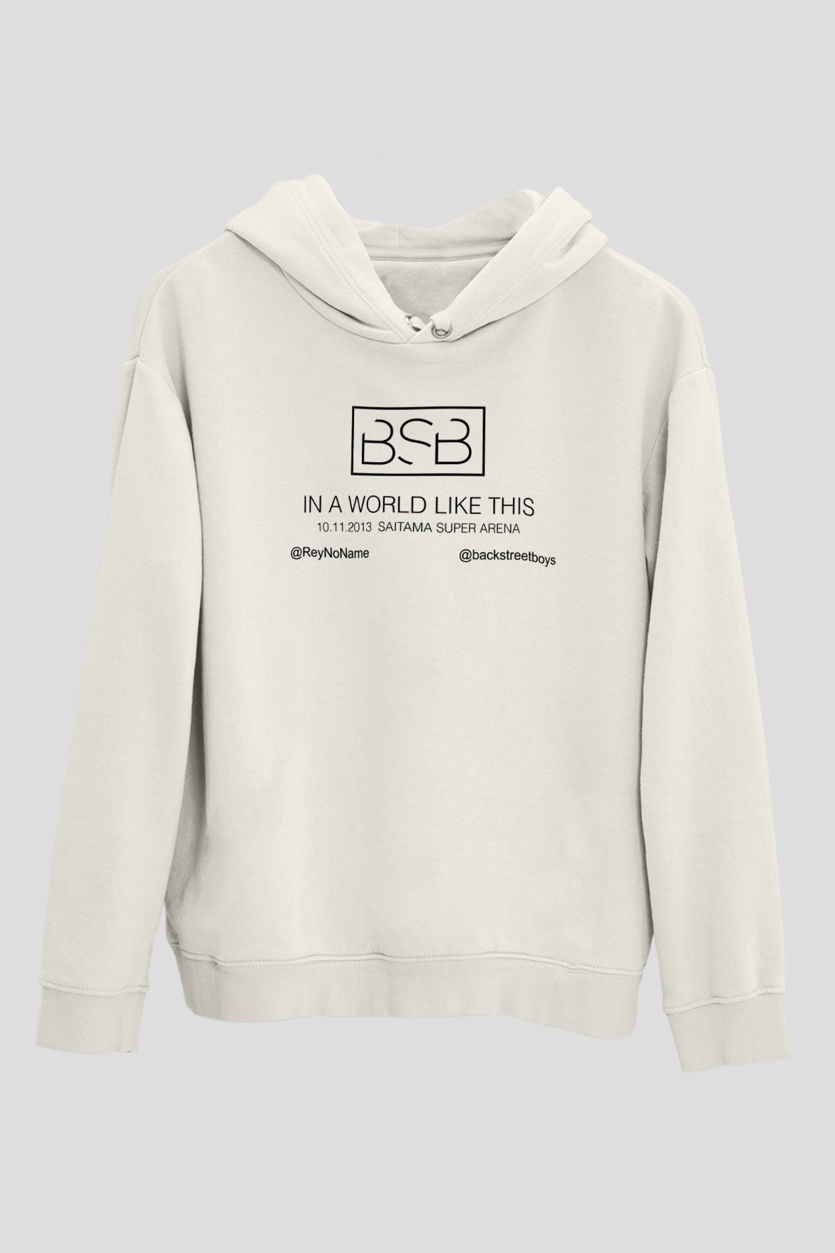 Backstreet Boys Beyaz Unisex Kapşonlu Sweatshirt