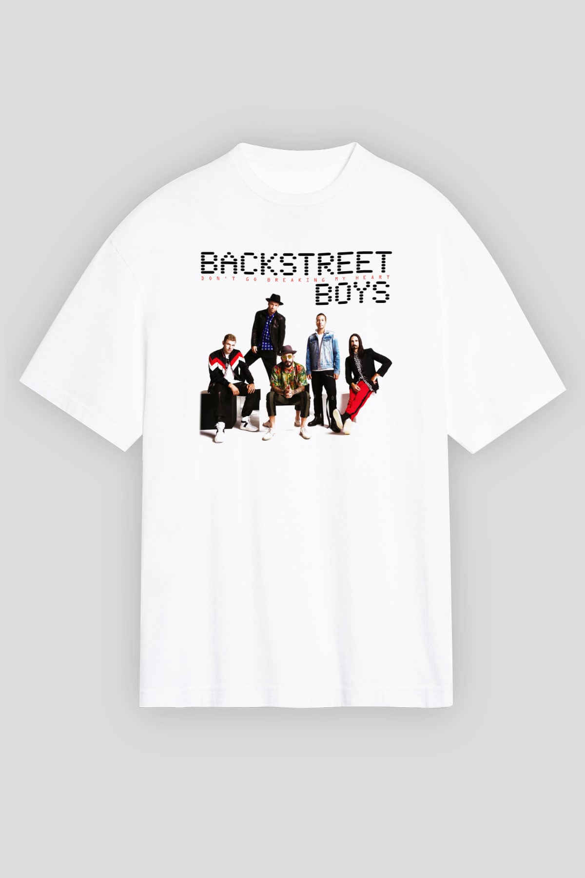Backstreet Boys Beyaz Unisex Oversize Tişört T-Shirt