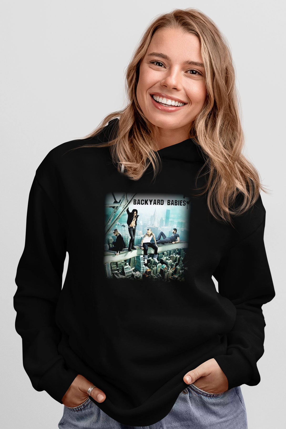 Backyard Babies Siyah Unisex Hoodie