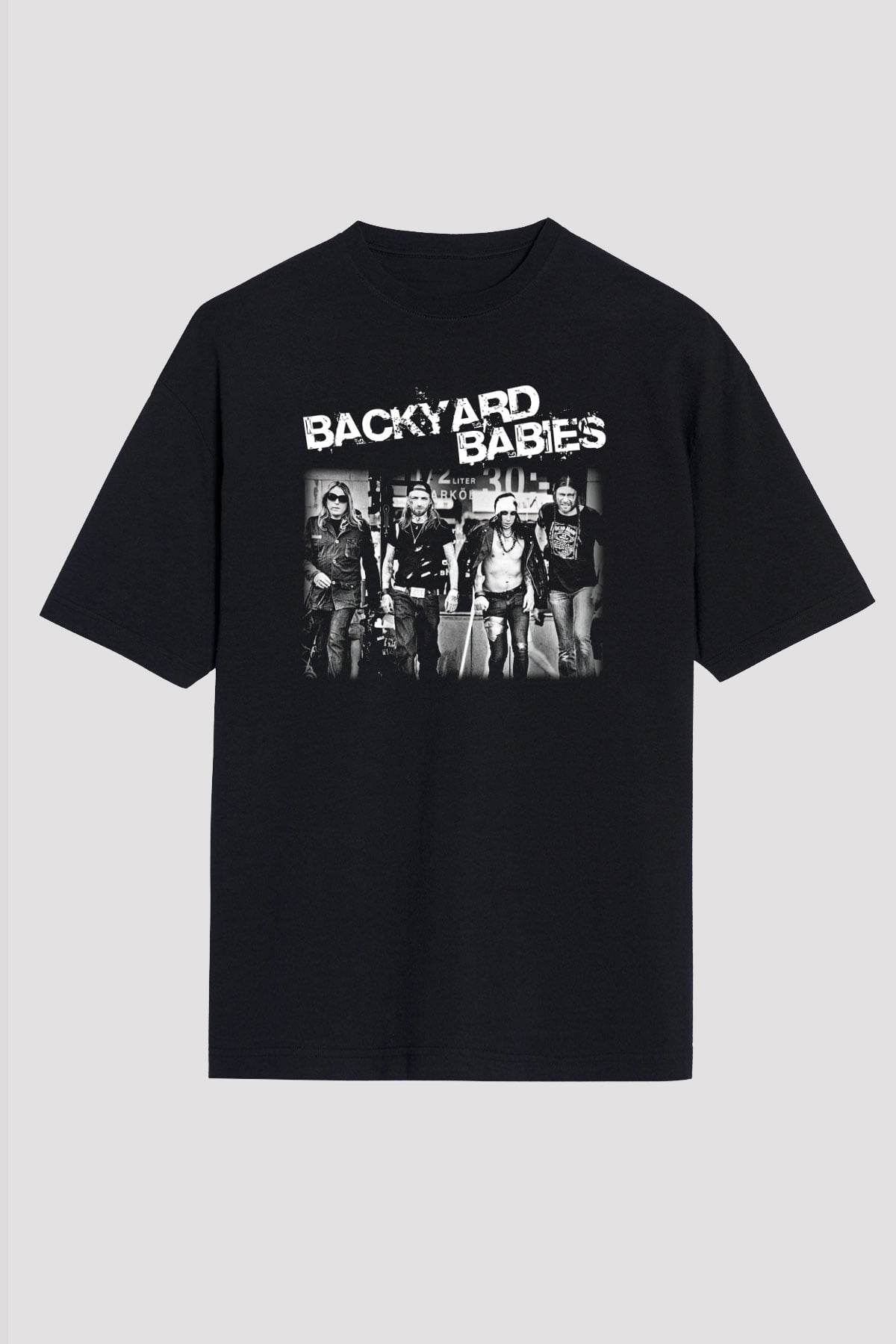 Backyard Babies Siyah Unisex Oversize Tişört T-Shirt