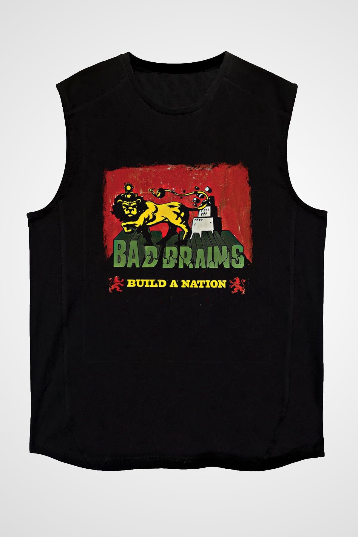 Bad Brains Baskılı Unisex Siyah Kolsuz Tişört