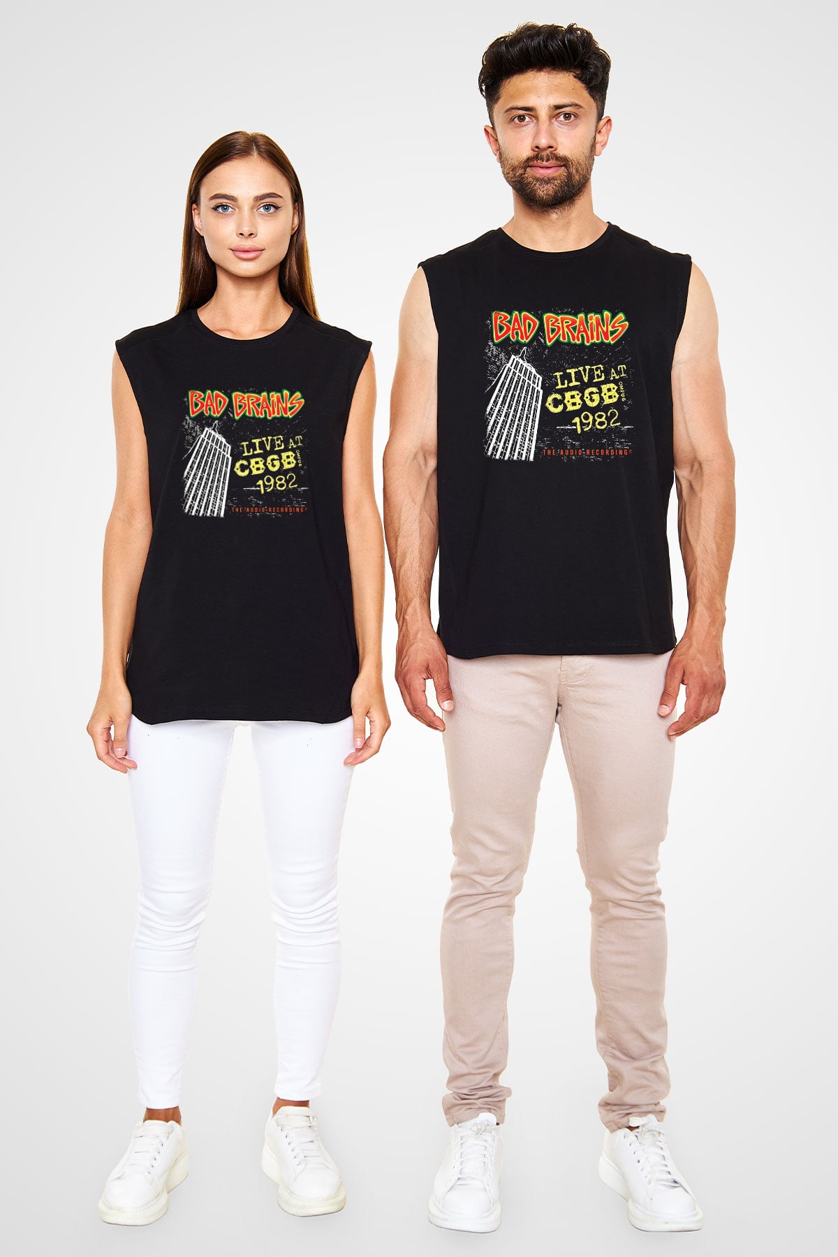 Bad Brains Baskılı Unisex Siyah Kolsuz Tişört