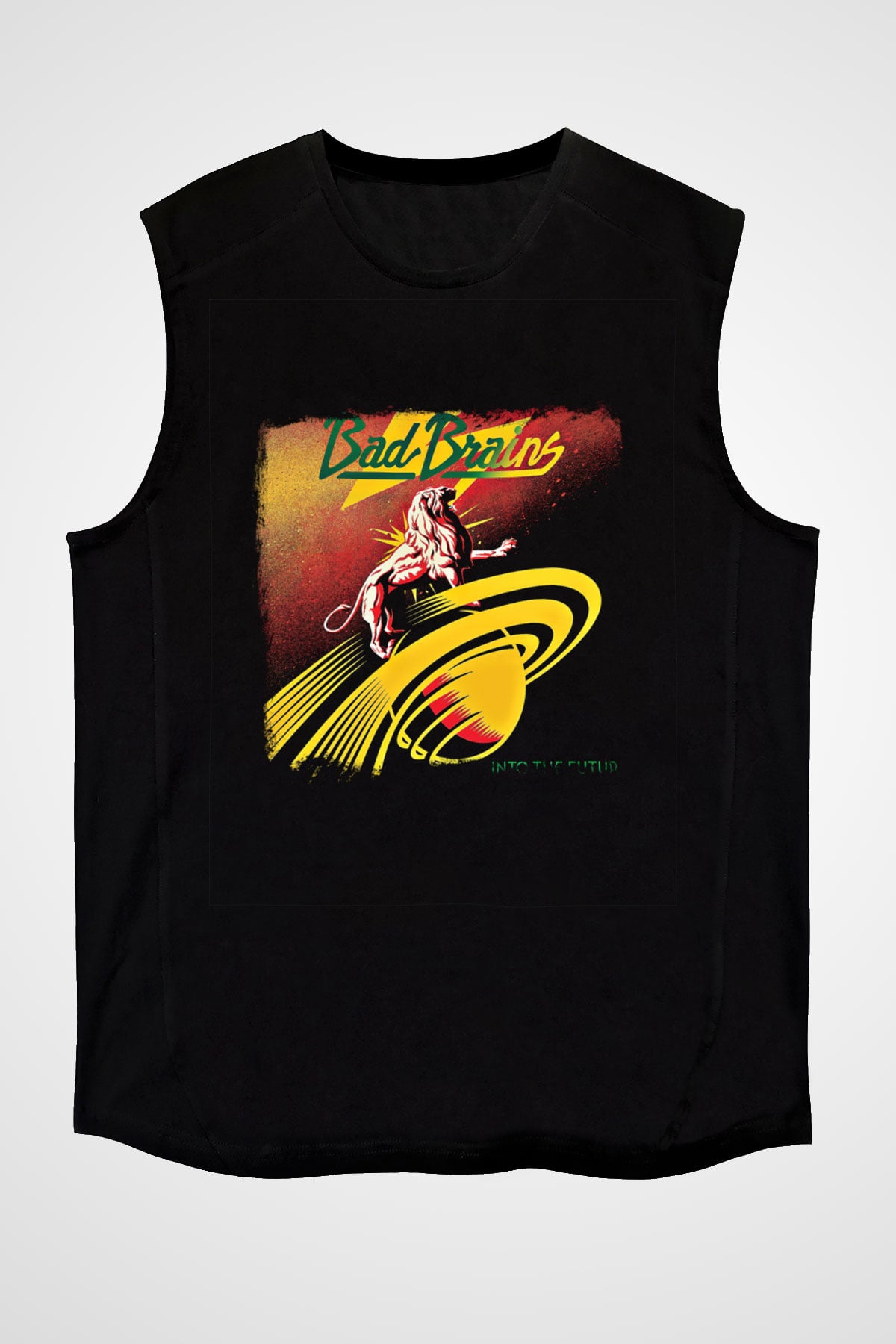 Bad Brains Baskılı Unisex Siyah Kolsuz Tişört