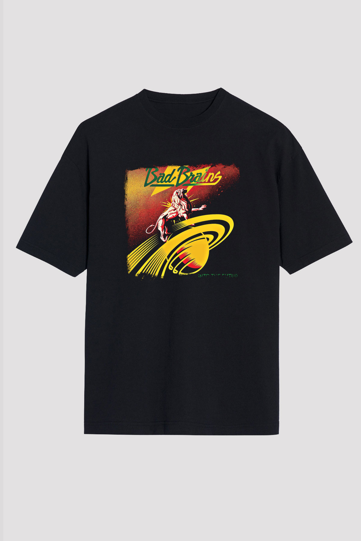 Bad Brains Baskılı Unisex Siyah Oversize Tişört
