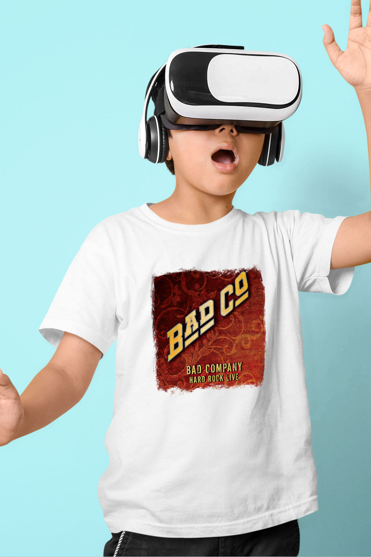 Bad Company Baskılı Unisex Beyaz Çocuk Tişört