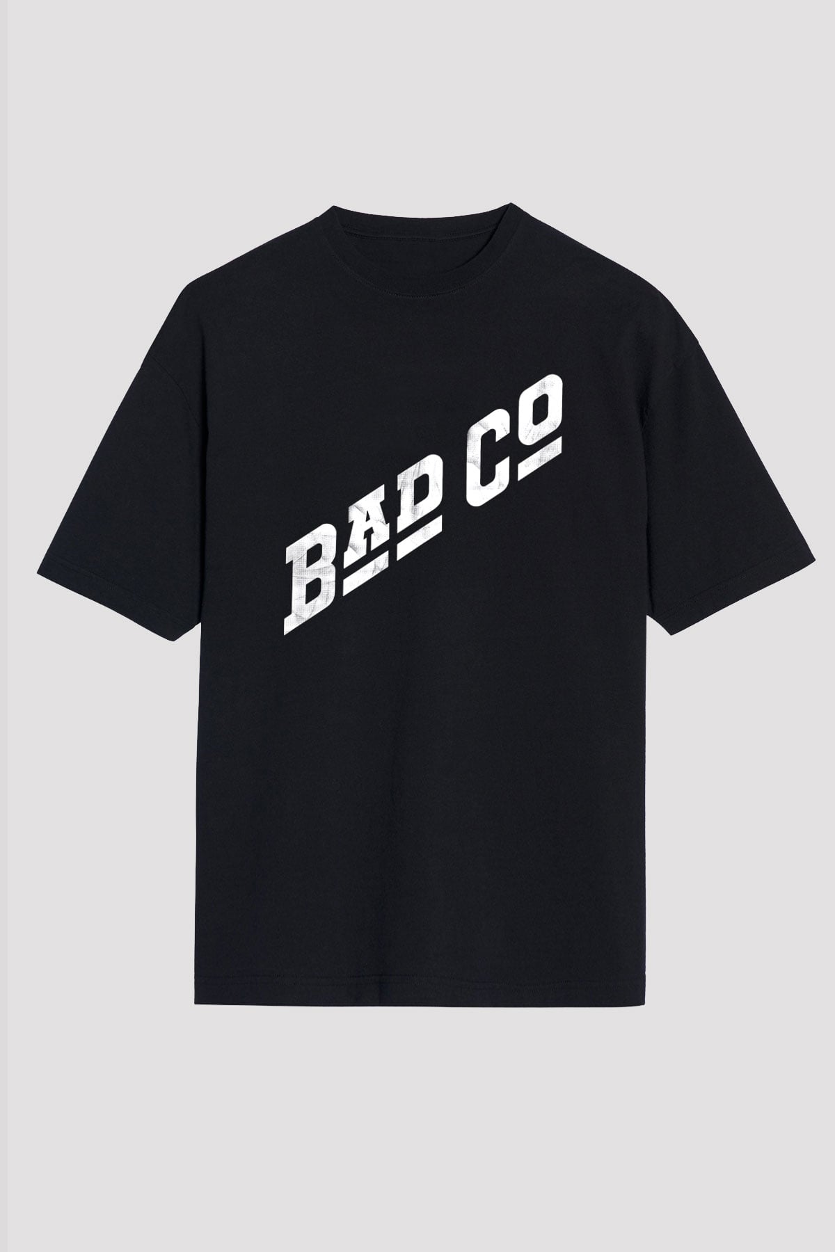 Bad Company Baskılı Unisex Siyah Oversize Tişört