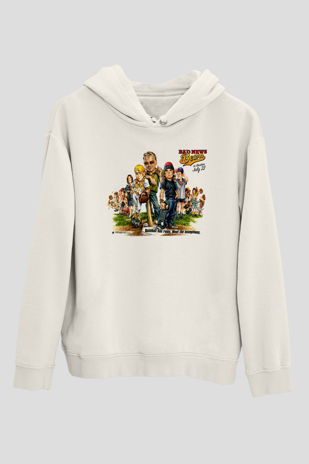 Bad News Bears Beyaz Unisex Hoodie