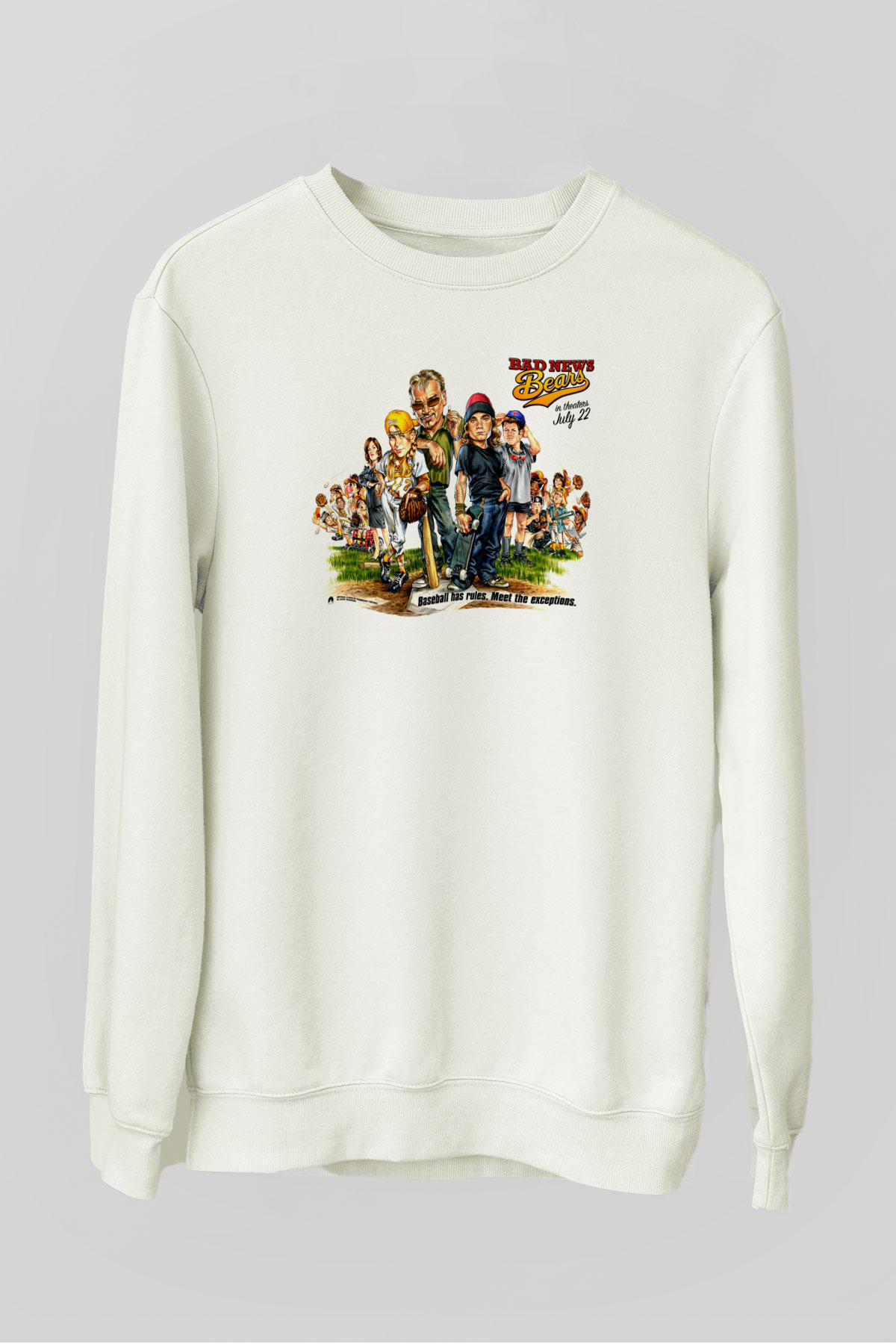 Bad News Bears Beyaz Unisex  Sweatshirt