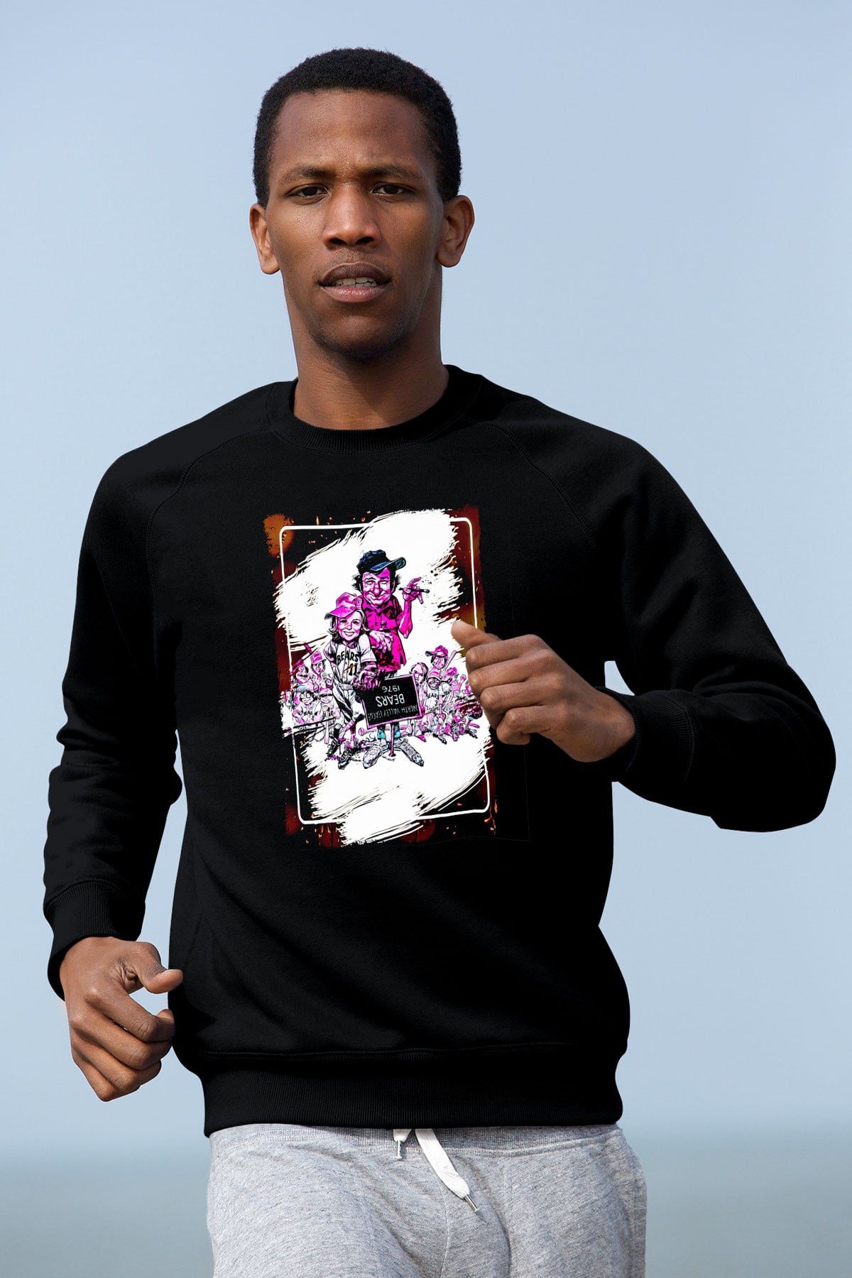 Bad News Bears Siyah Unisex  Sweatshirt