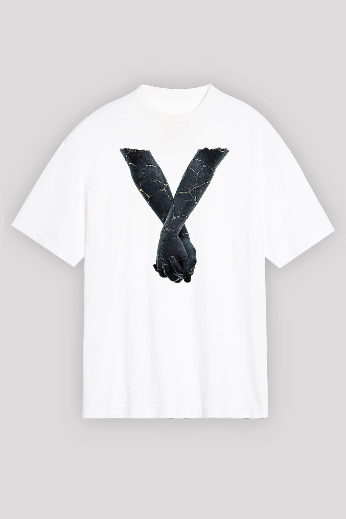 Bad Omens Baskılı Beyaz Unisex Oversize Tişört - Tshirt