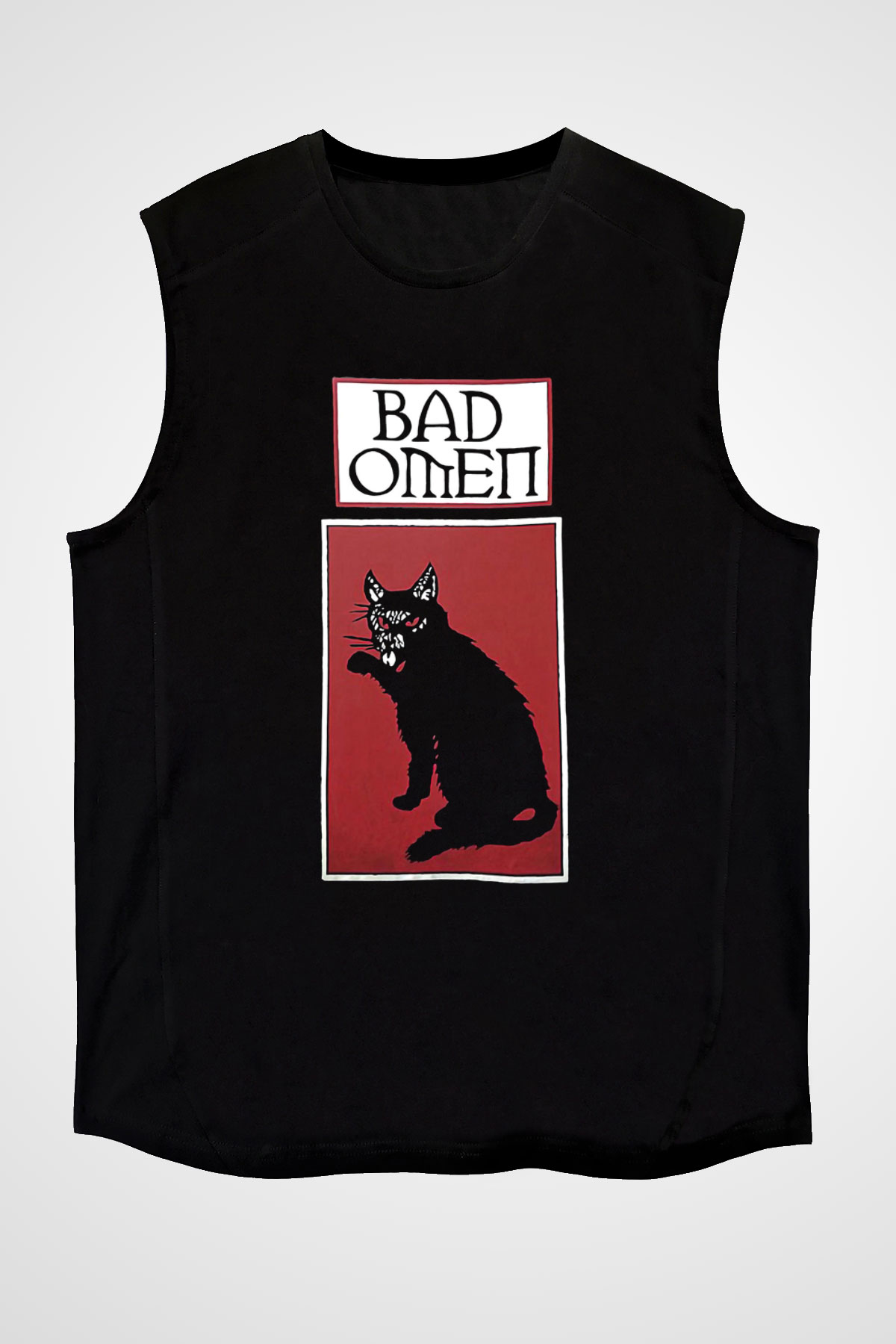 Bad Omens Baskılı Unisex Siyah Kolsuz Tişört - Tshirt