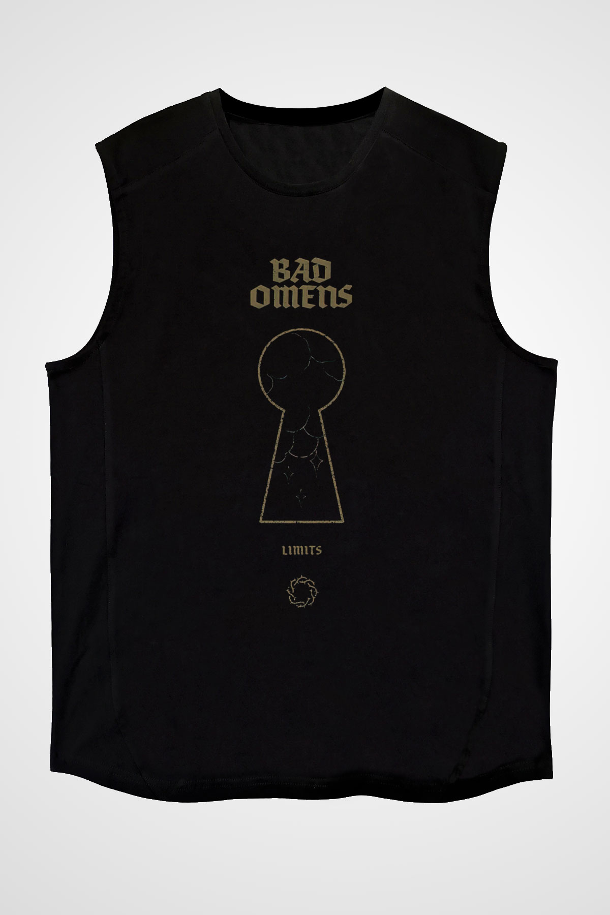 Bad Omens Baskılı Unisex Siyah Kolsuz Tişört - Tshirt