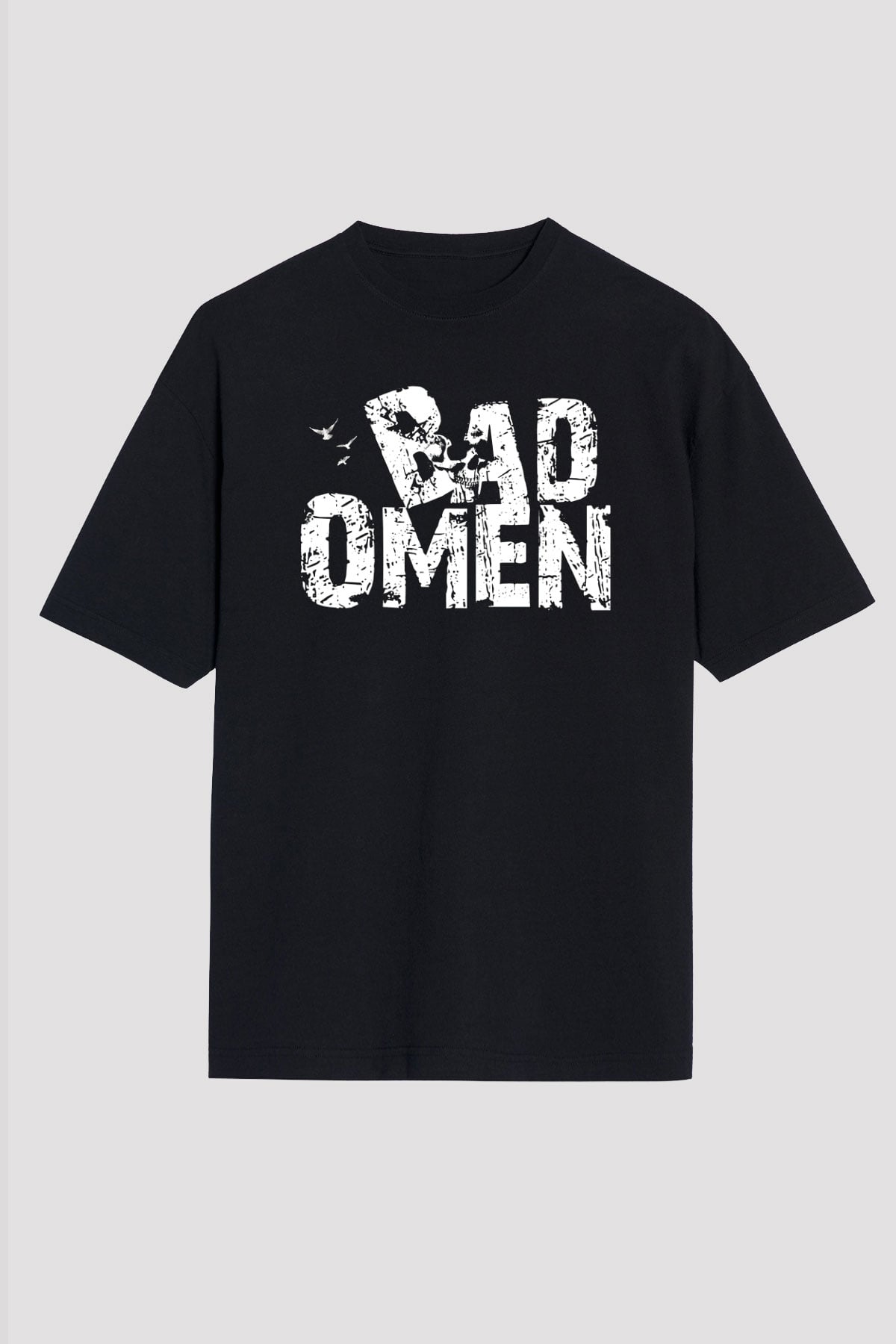 Bad Omens Baskılı Unisex Siyah Oversize Tişört - Tshirt