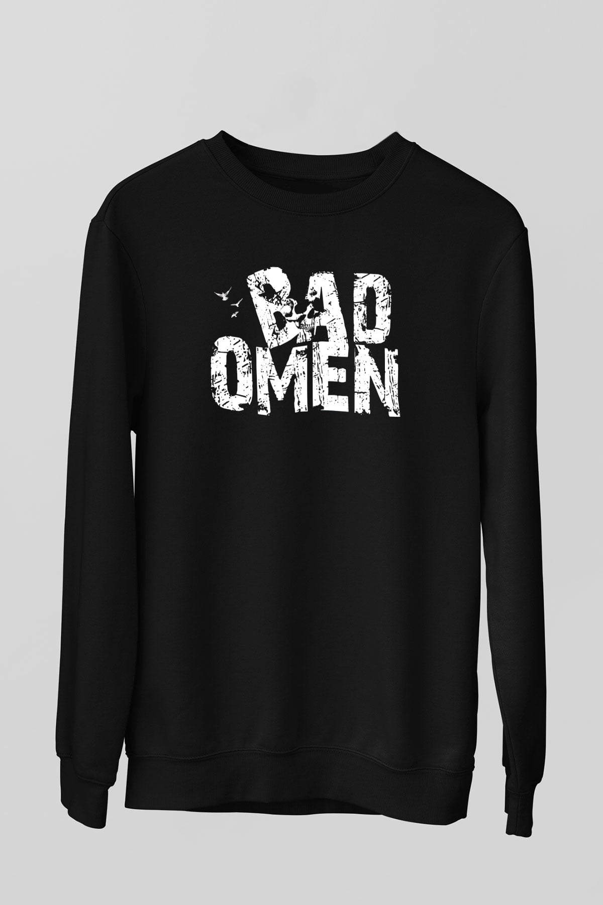 Bad Omens Baskılı Unisex Siyah Sweatshirt