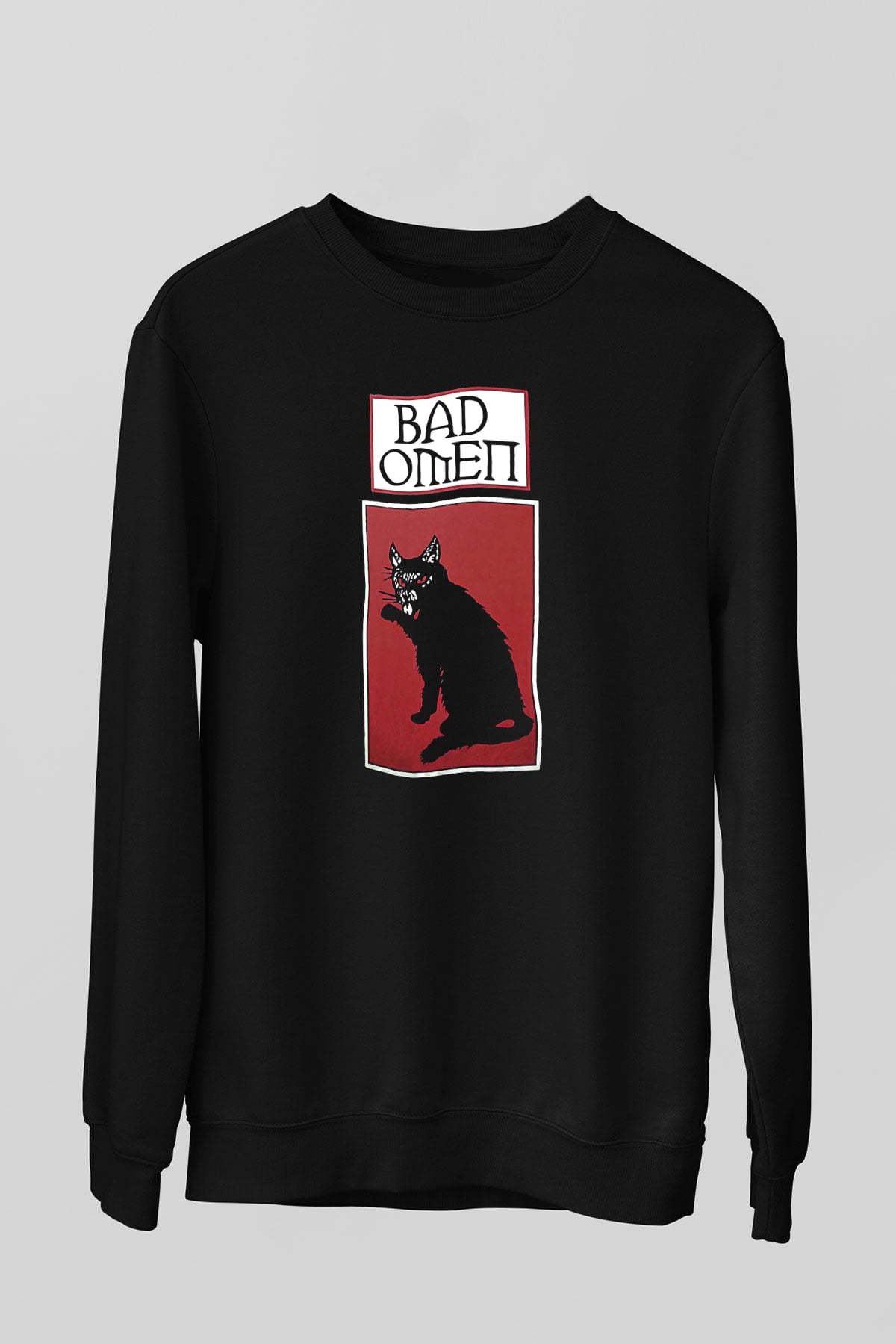 Bad Omens Baskılı Unisex Siyah Sweatshirt