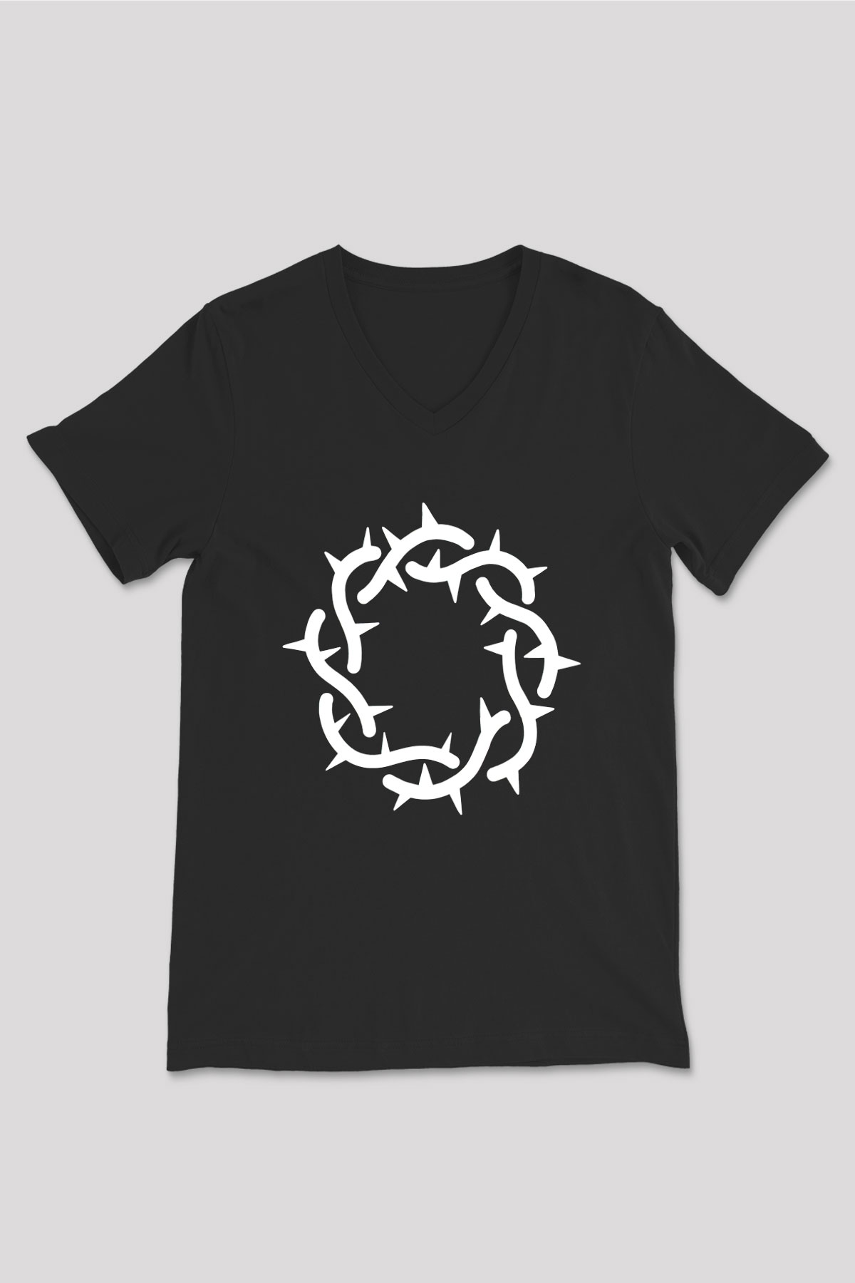 Bad Omens Baskılı Unisex Siyah V Yaka Tişört - Tshirt