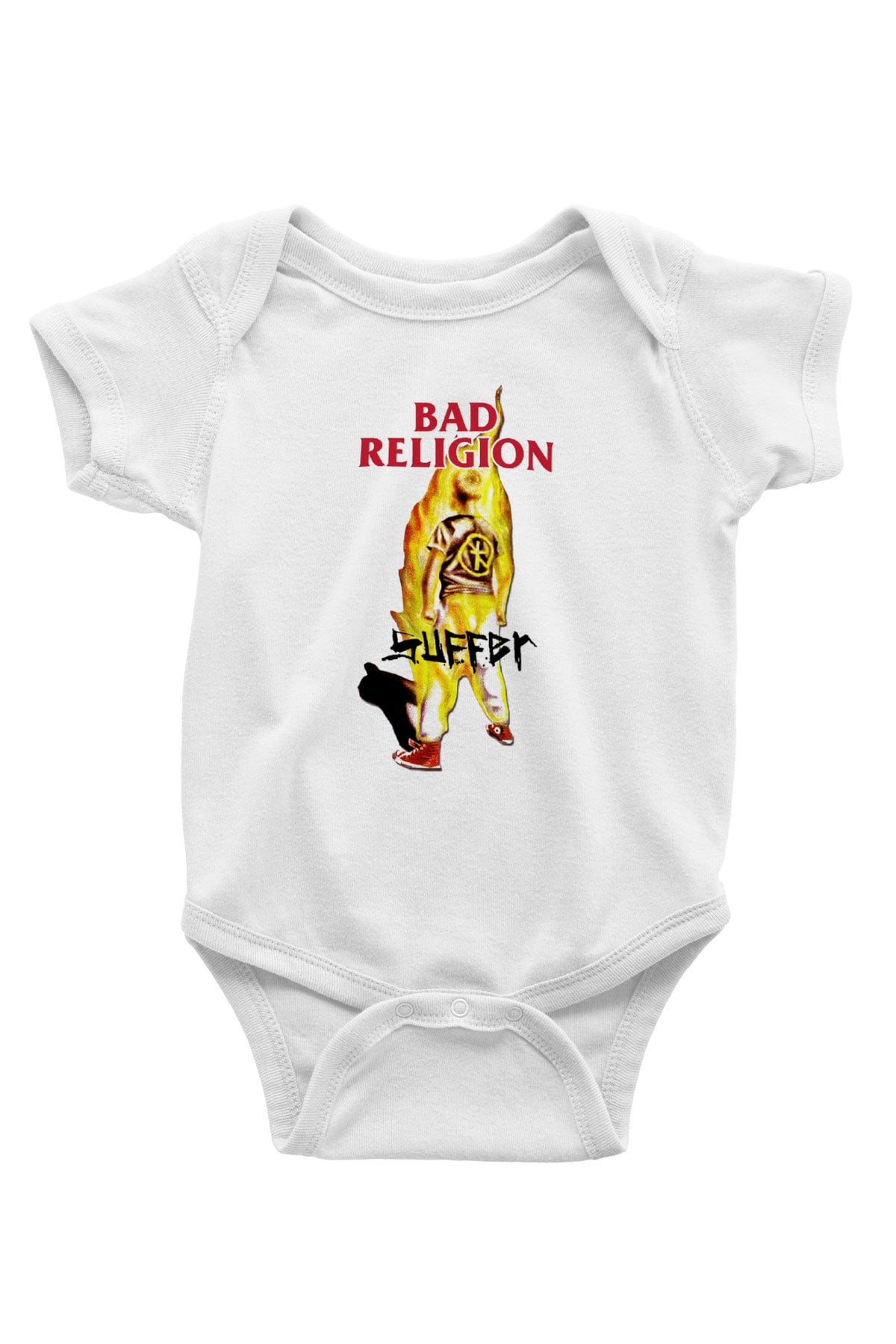 Bad Religion Baskılı Beyaz Unisex Bebek Body - Zıbın