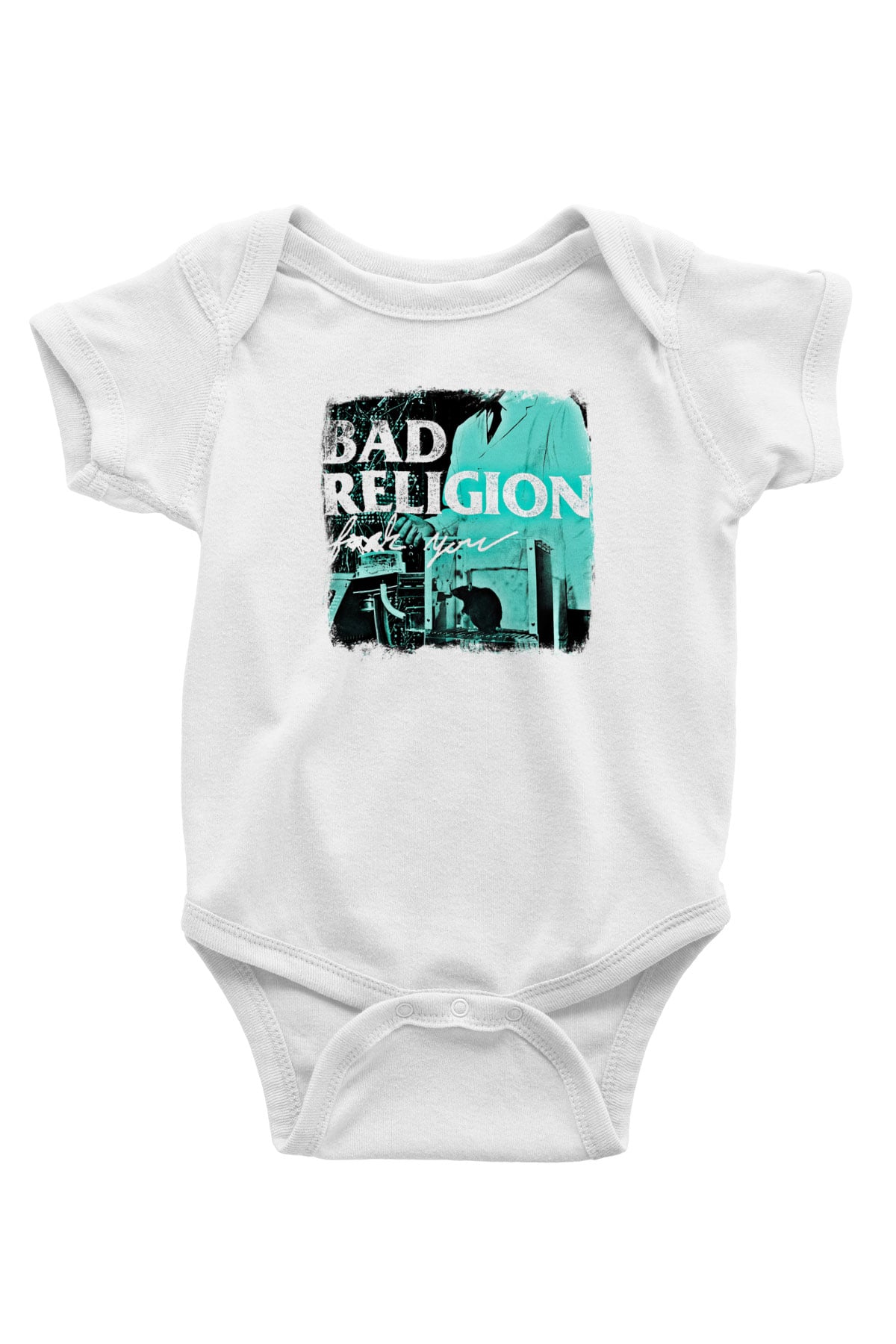 Bad Religion Baskılı Unisex Beyaz Bebek Body - Zıbın