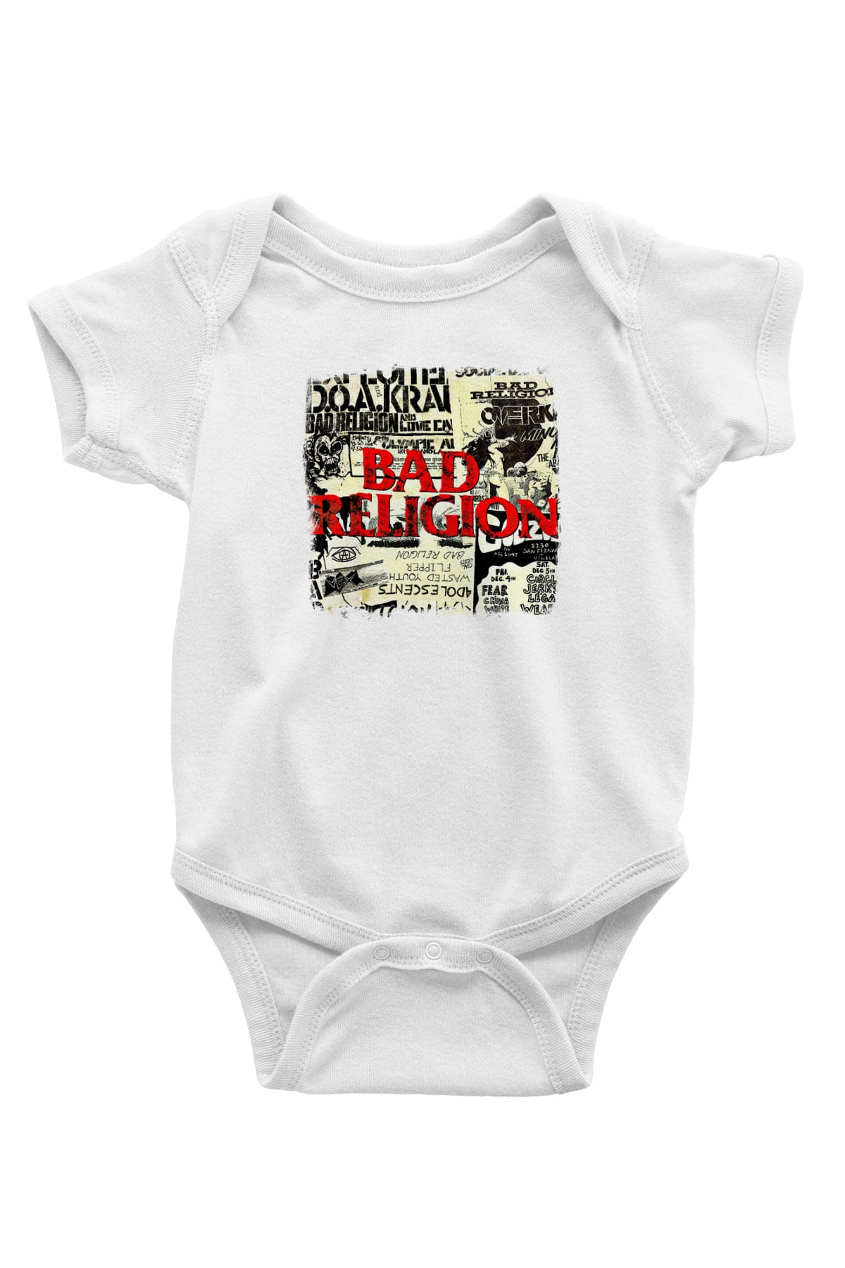 Bad Religion Baskılı Unisex Beyaz Bebek Body - Zıbın