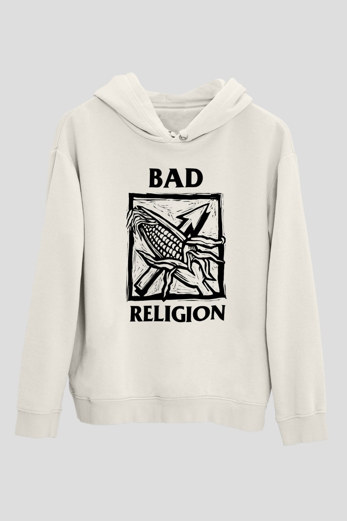 Bad Religion Beyaz Unisex Kapüşonlu Sweatshirt